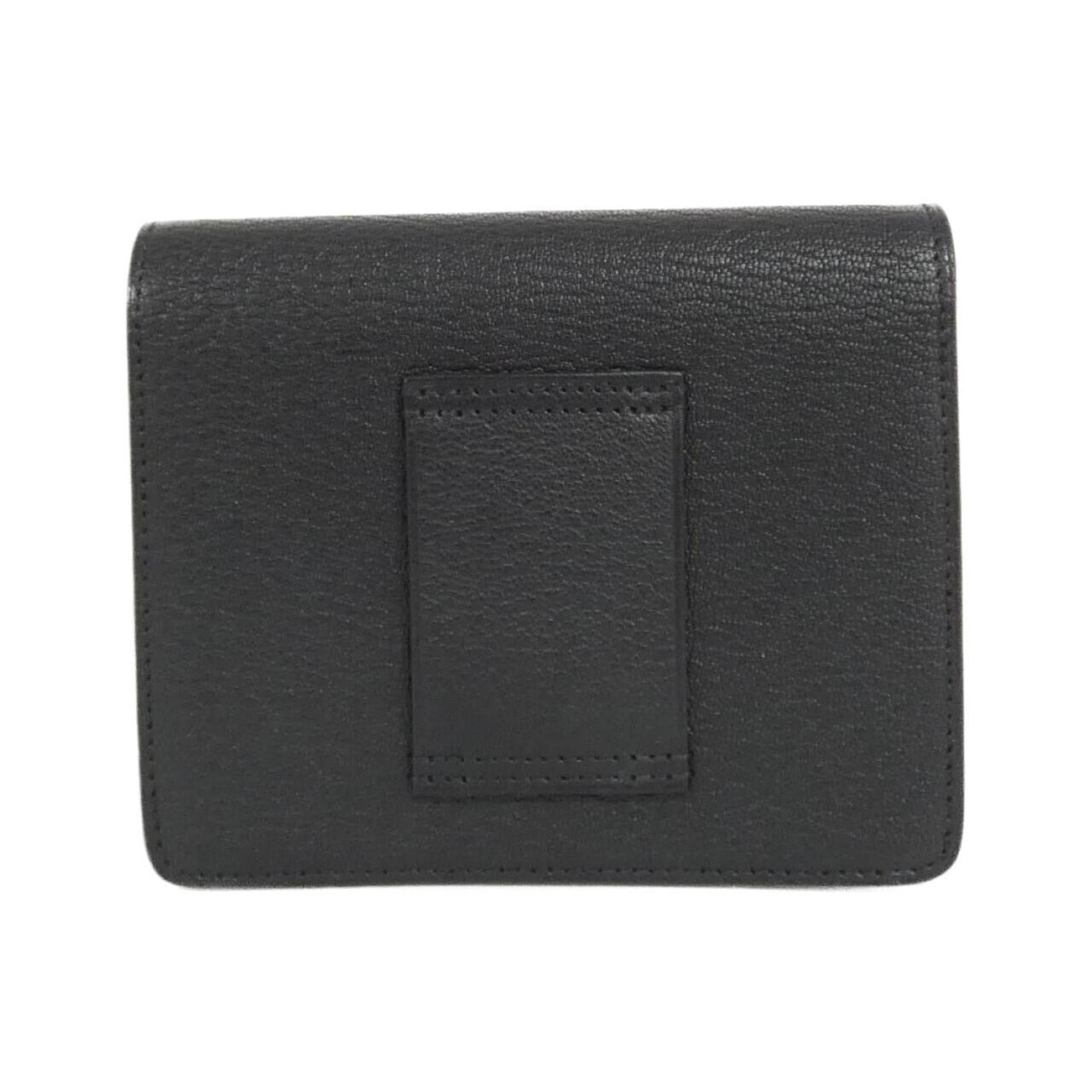 Hermes Black Chevre Leather Wallet (Bi-Fold) (Pre-Owned)