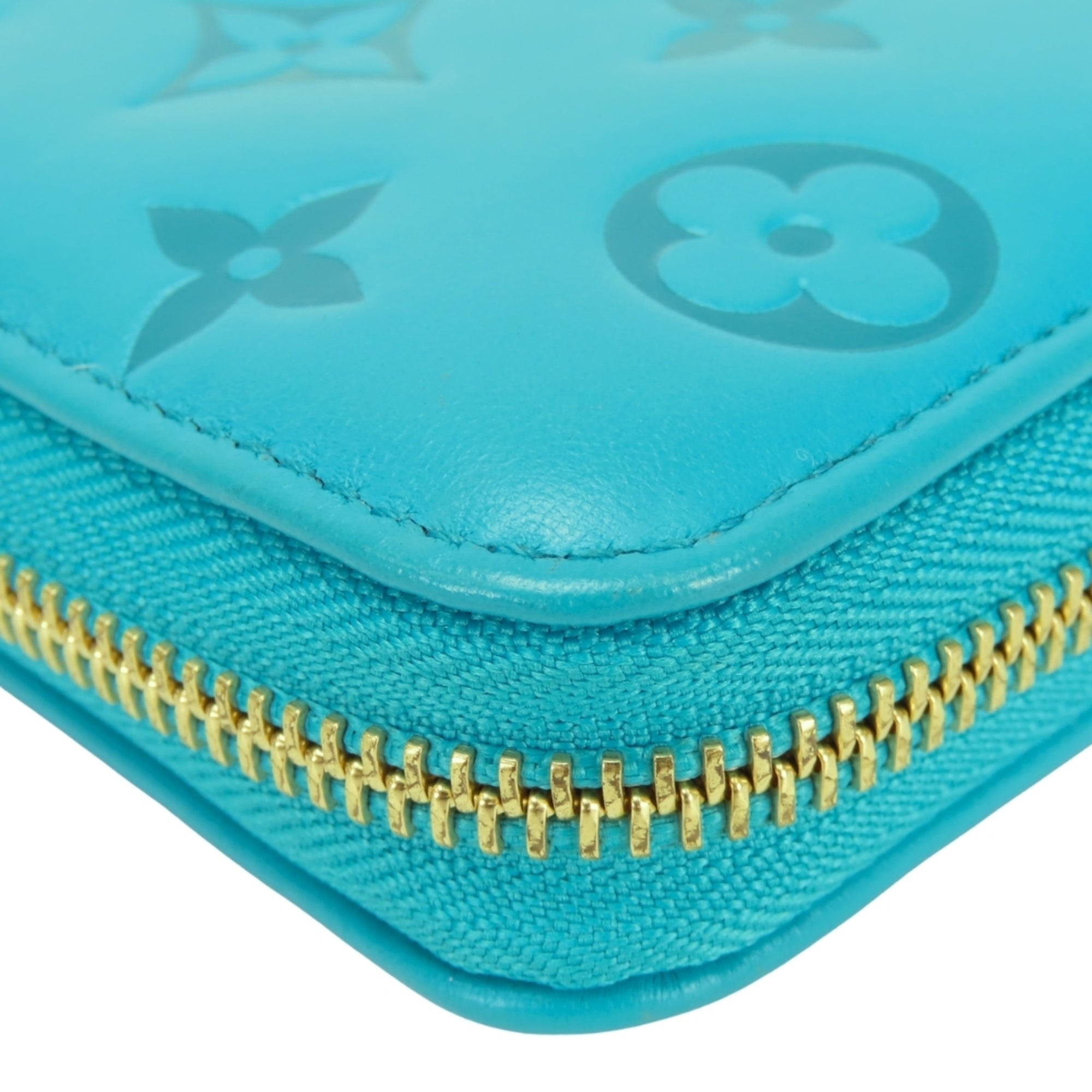 Louis Vuitton Monogram Turquoise Monogram Long Wallet (Bi-Fold) (Pre-Owned)