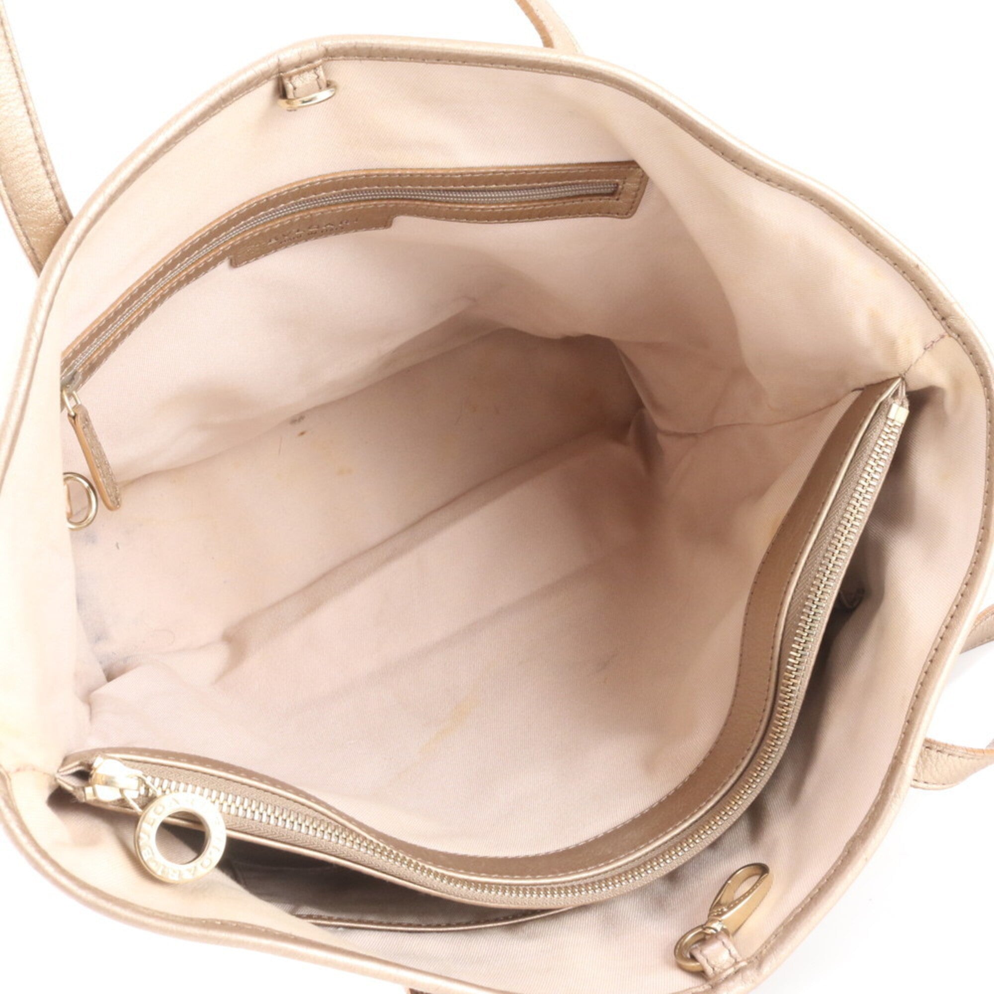 Bvlgari Gold Leather Handbag (Pre-Owned)