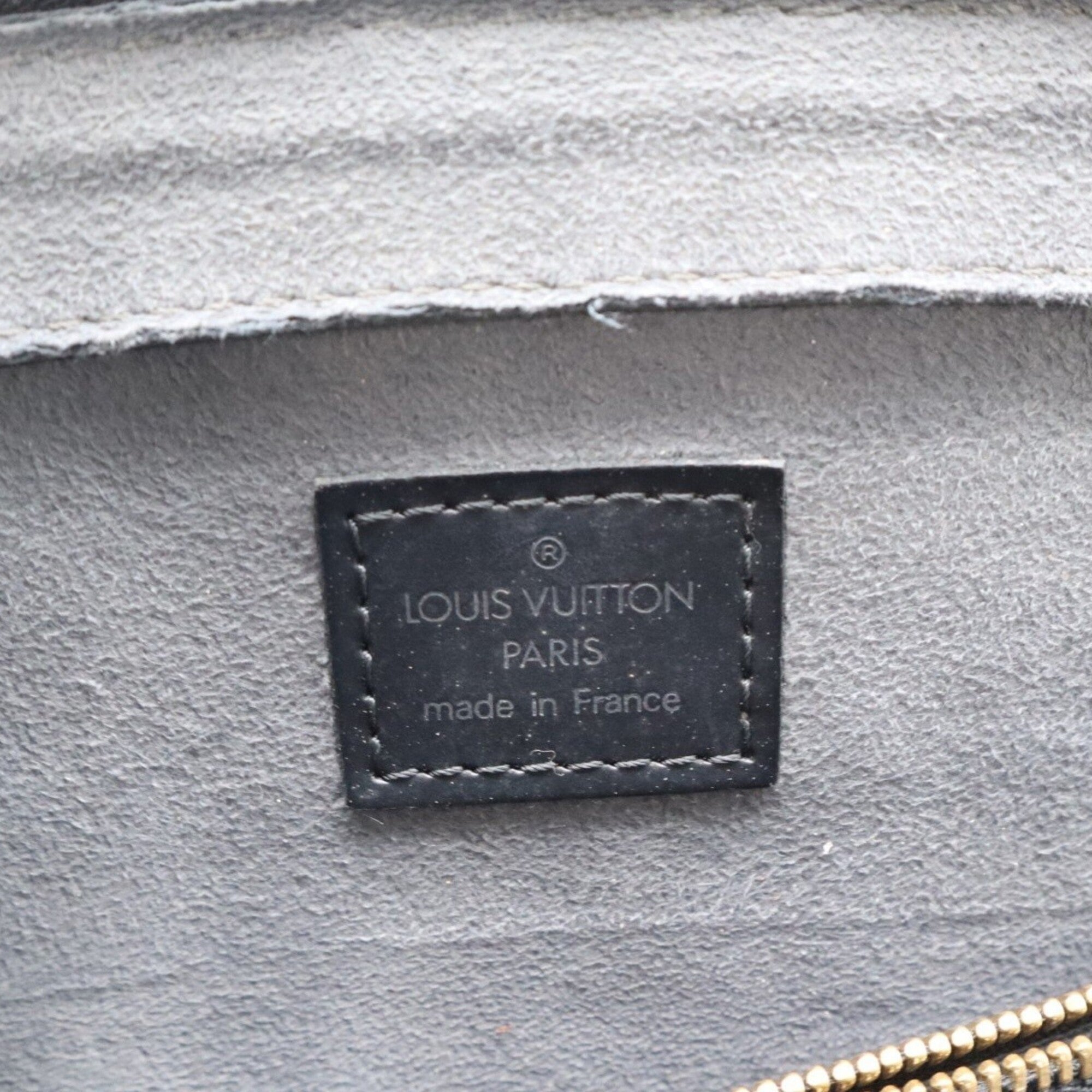 Louis Vuitton Black Leather Handbag (Pre-Owned)