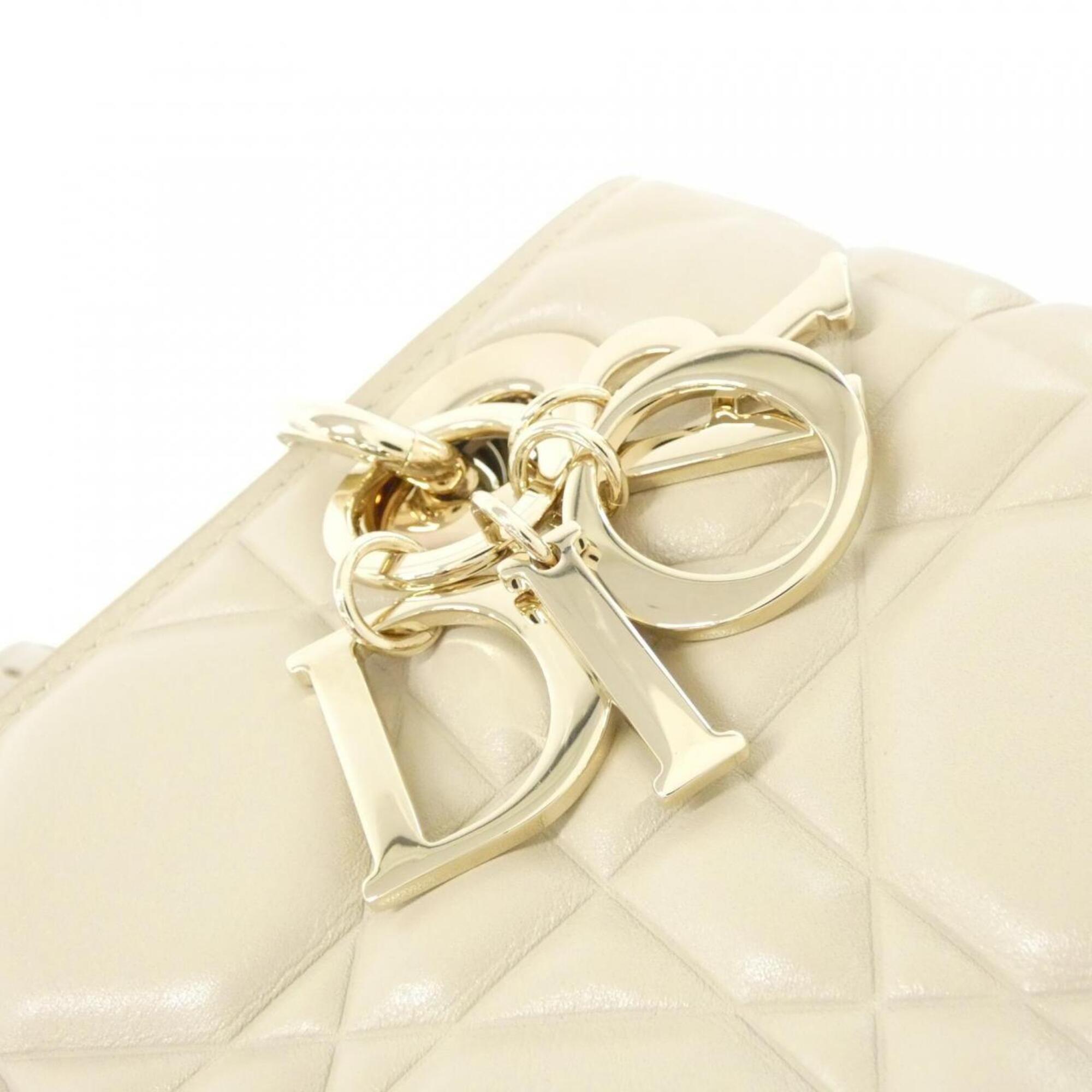 Christian Dior Beige Leather Handbag (Pre-Owned)