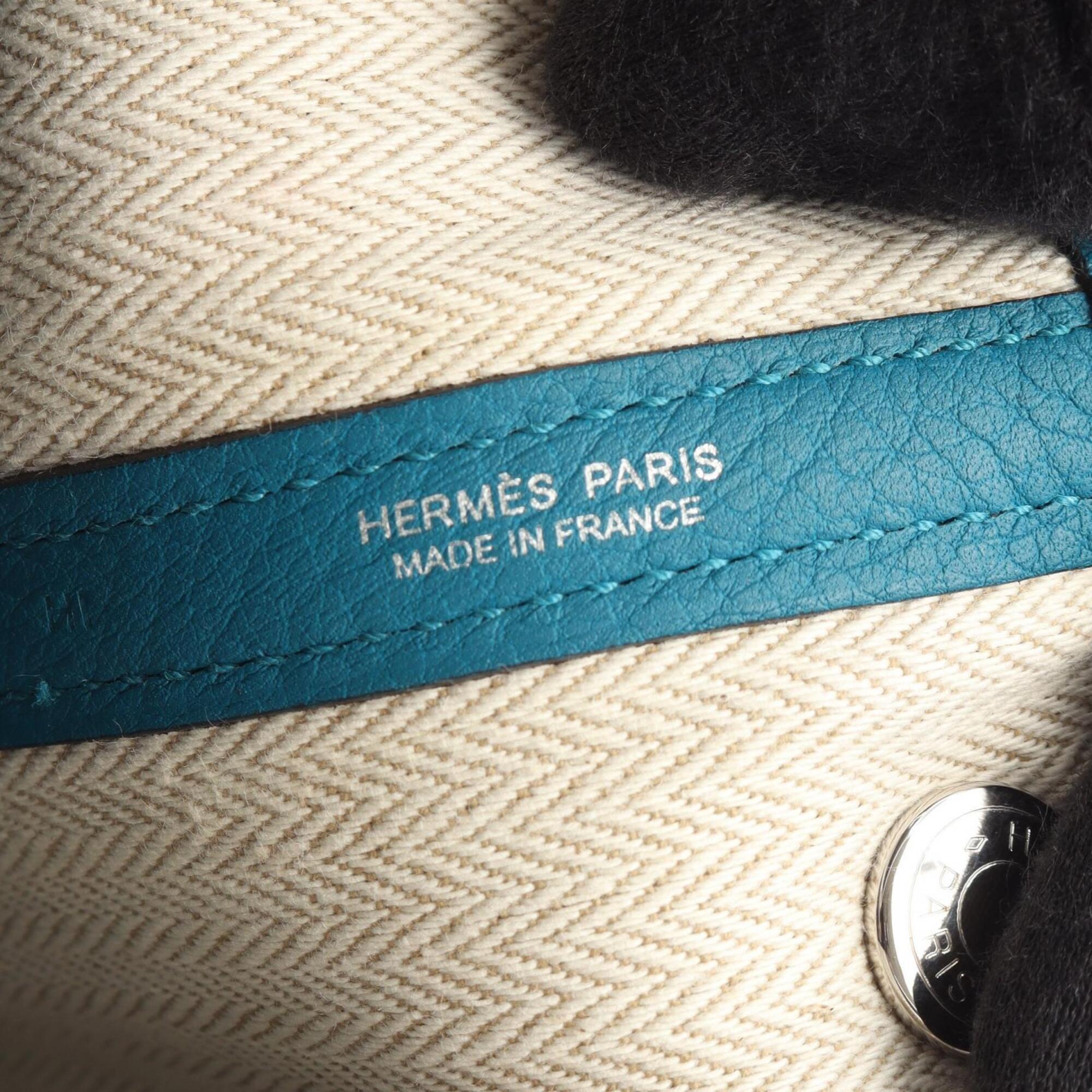 Hermes Green Negonda Leather Handbag Tote Bag (Pre-Owned)