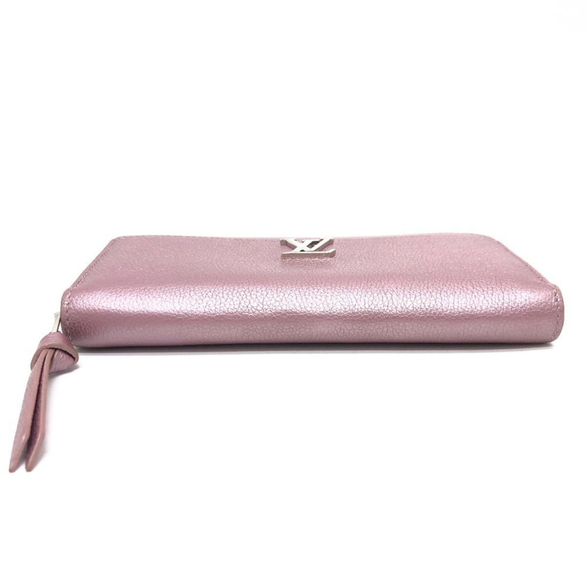 Louis Vuitton Metallic Pink Leather Long Wallet (Bi-Fold) (Pre-Owned)