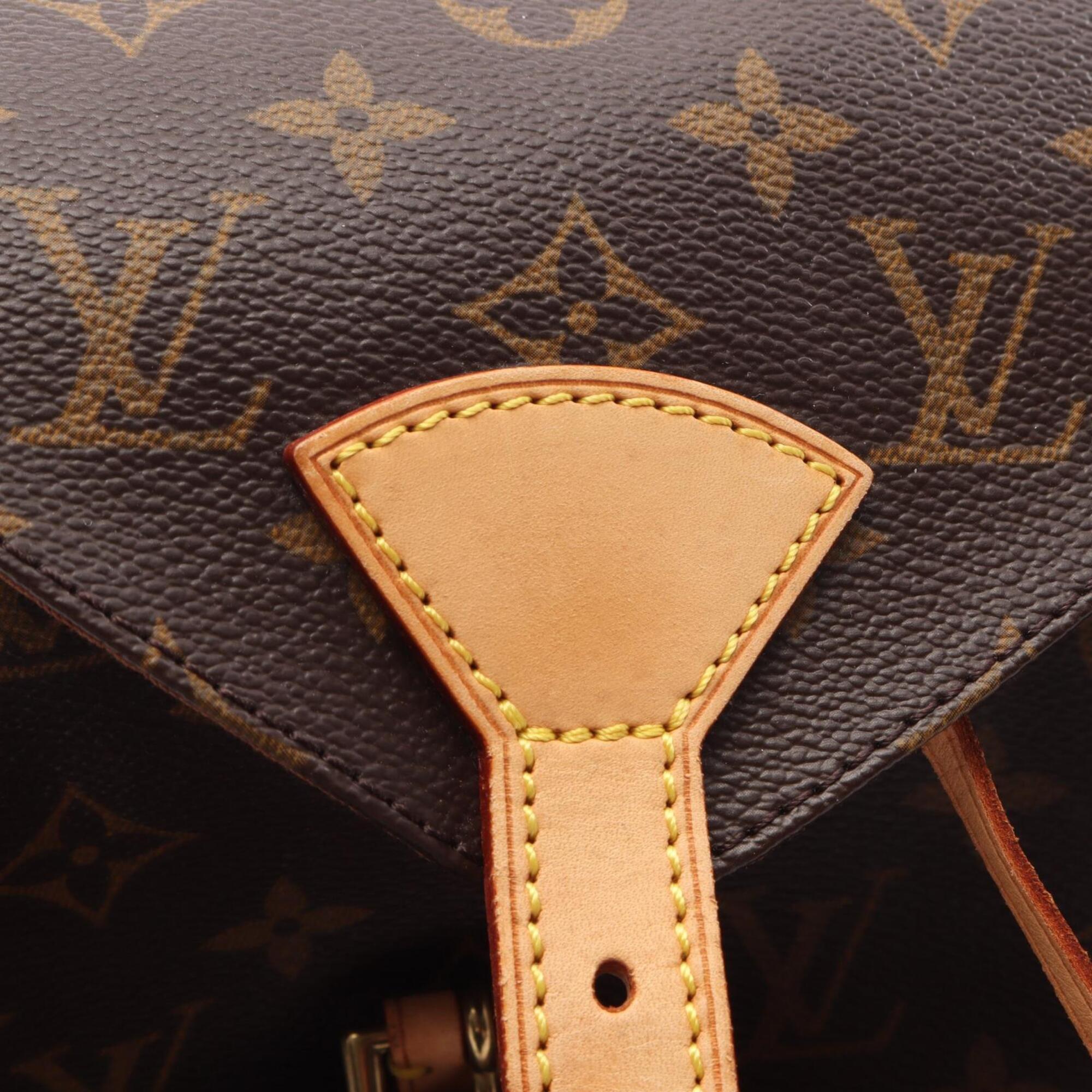Louis Vuitton Brown Monogram Coated Canvas Leather Backpack (Pre-Owned)