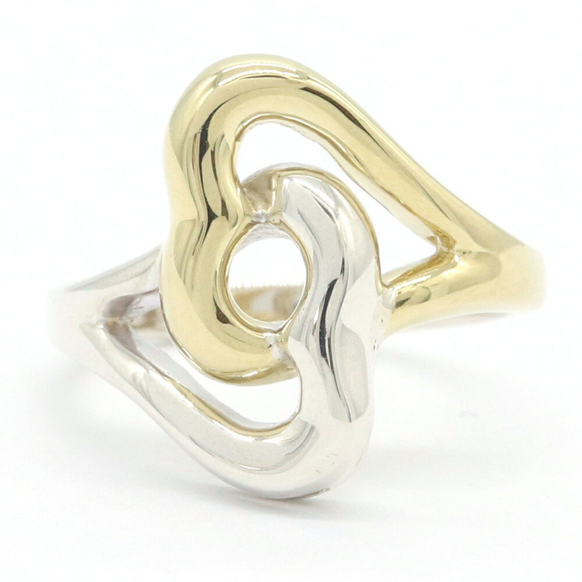 Tiffany Heart Yellow Gold (18K) Sterling Silver 925 Band Ring (Pre-Owned)