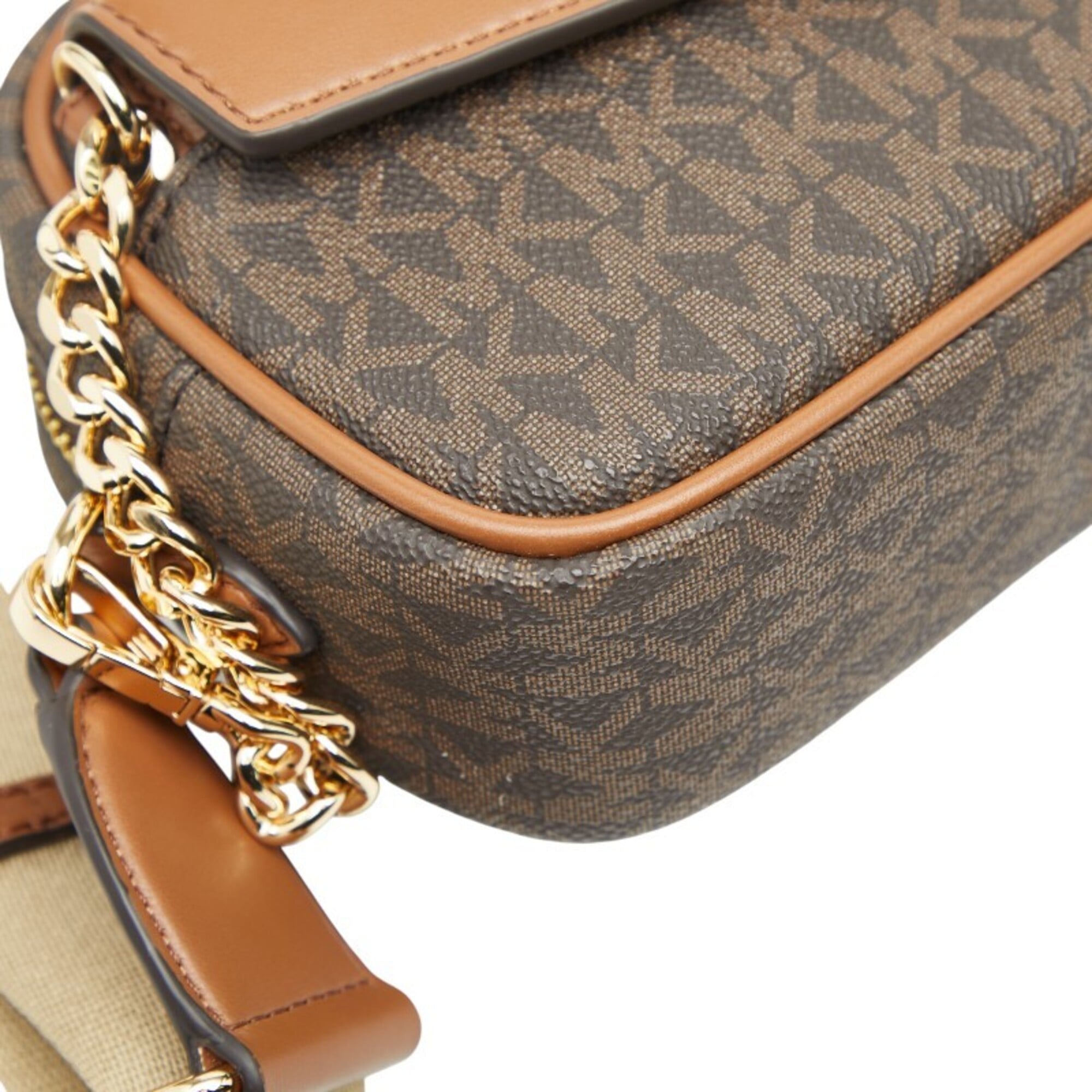 Michael Kors Brown Pvc Leather Pouch Shoulder Bag (Pre-Owned)