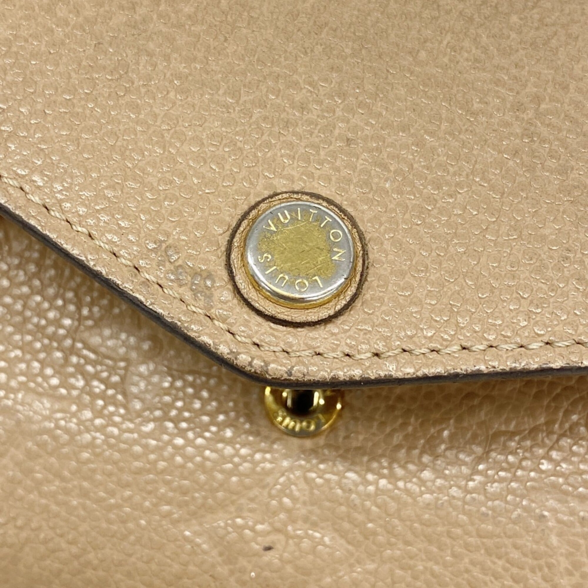 Louis Vuitton Beige Long Wallet (Bi-Fold) (Pre-Owned)