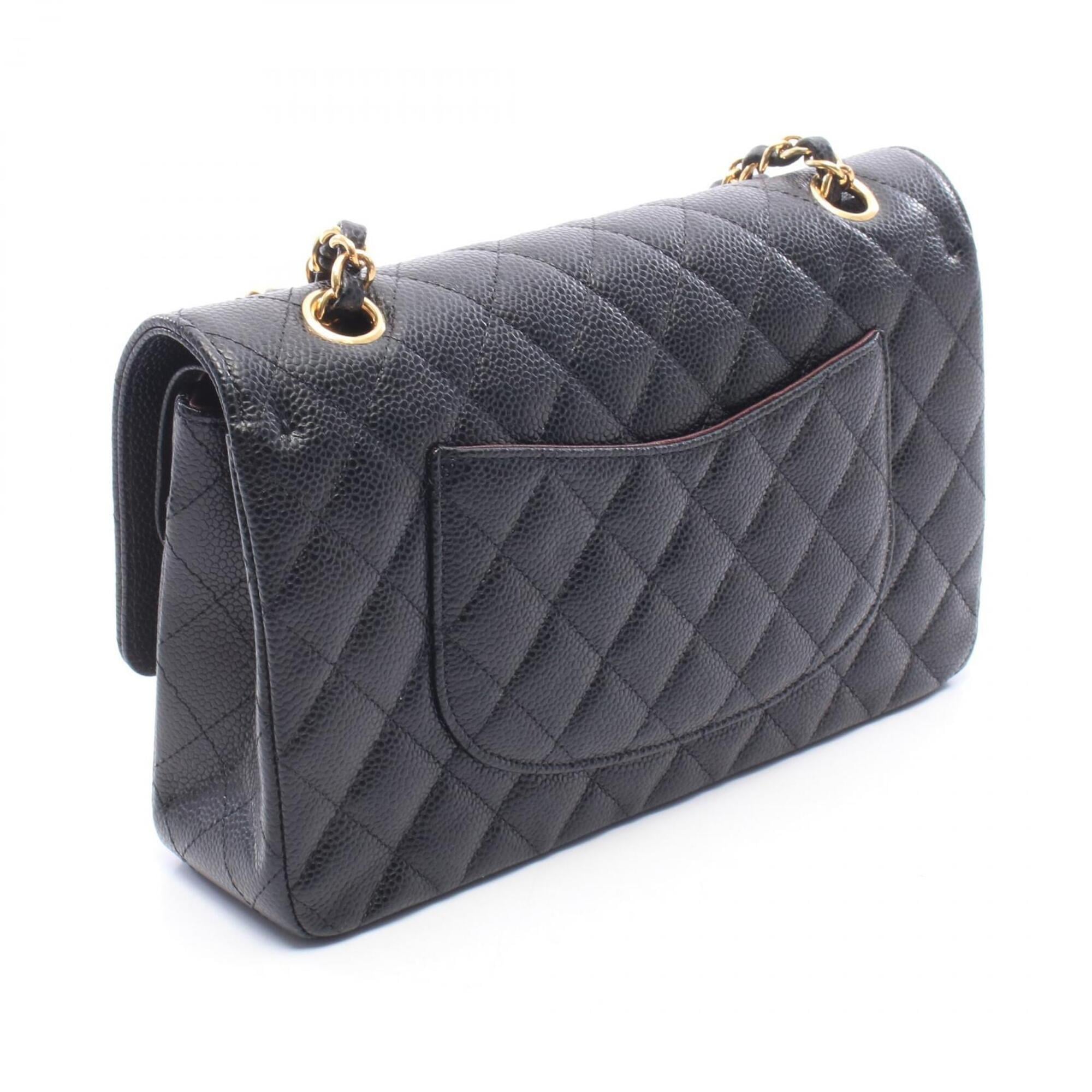 Chanel Black Grained Calfskin Handbag Shoulder Bag (Pre-Owned)