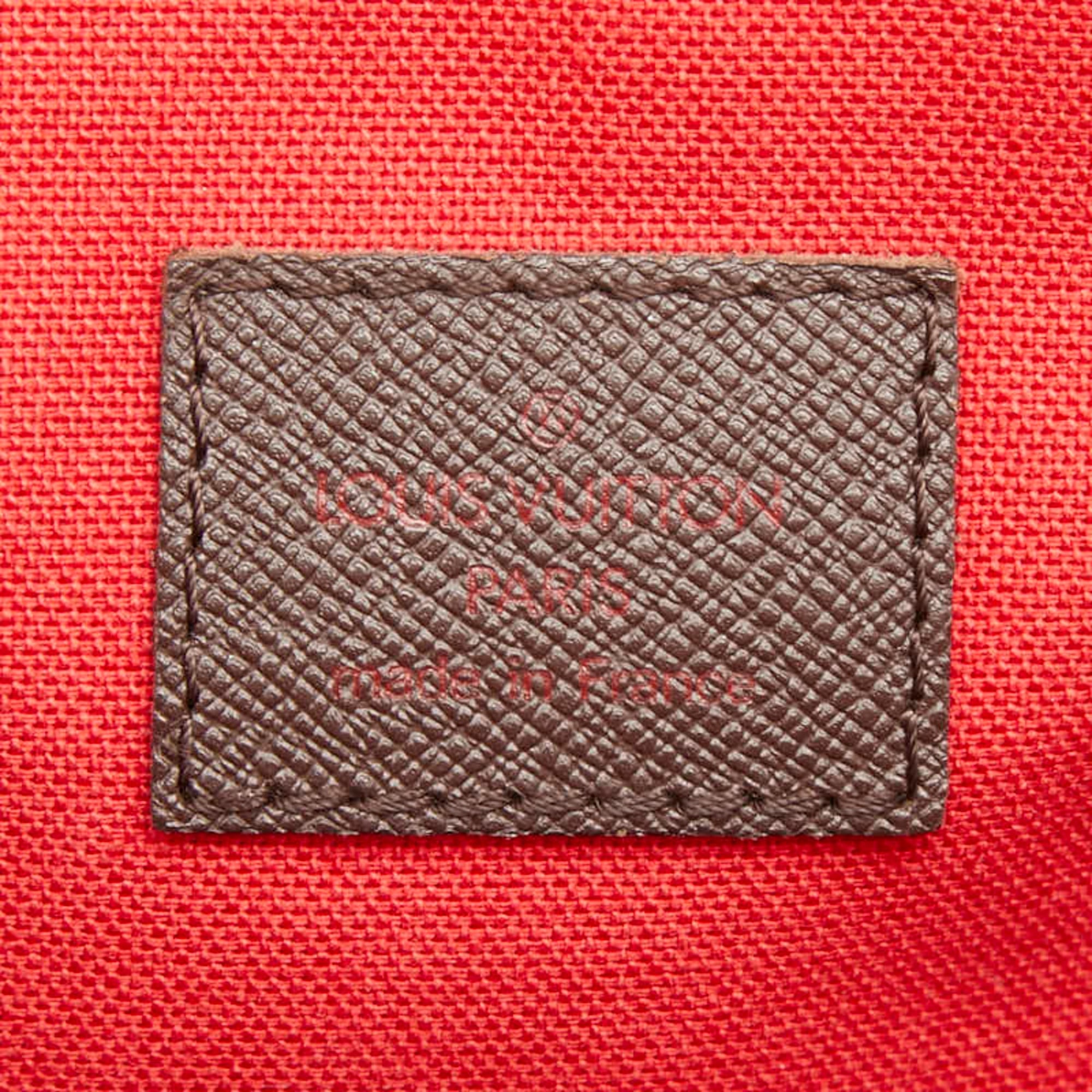 Louis Vuitton Damier Brown Ebene Pvc Leather Handbag Tote Bag (Pre-Owned)