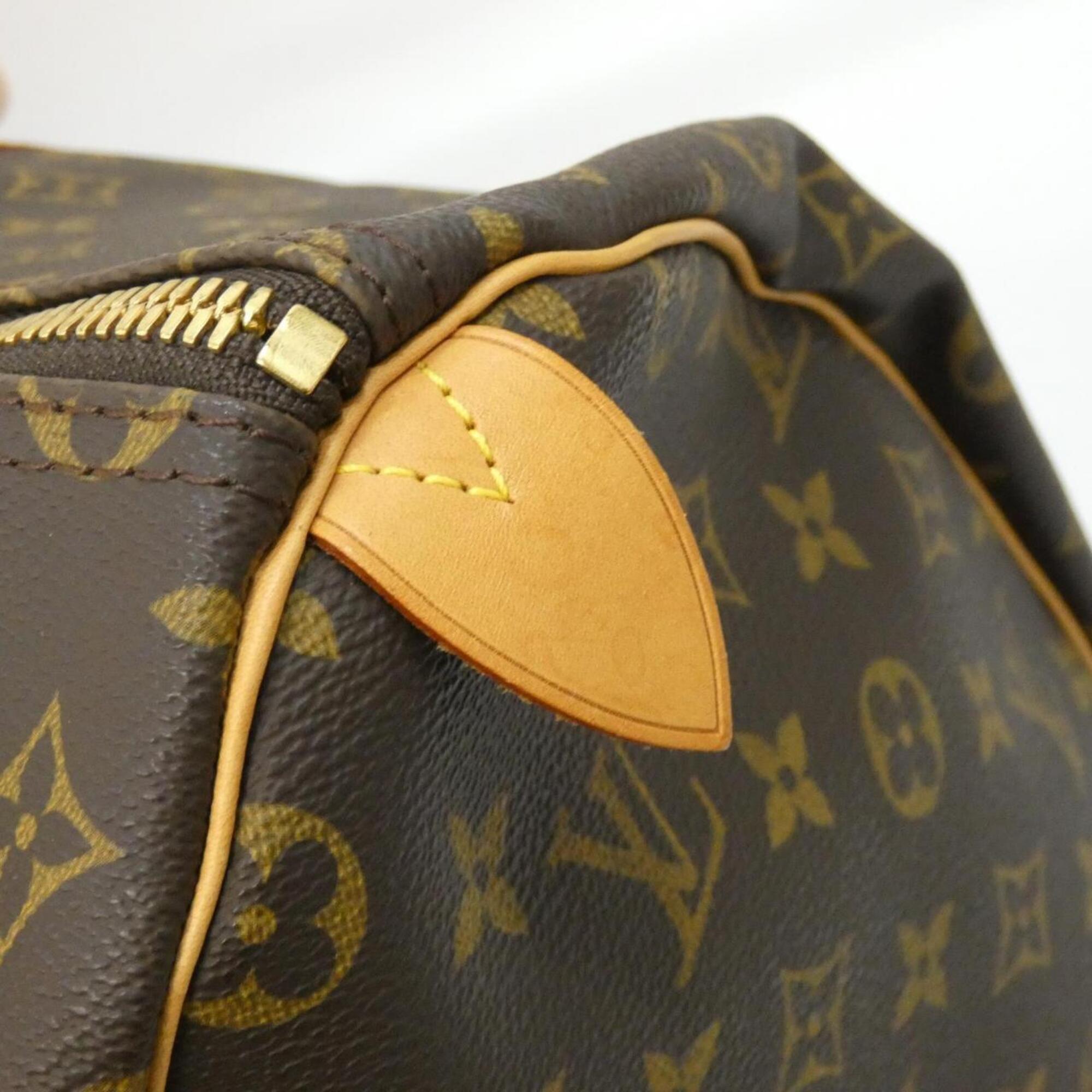 Louis Vuitton Marron Coated Canvas Boston Bag (Pre-Owned)