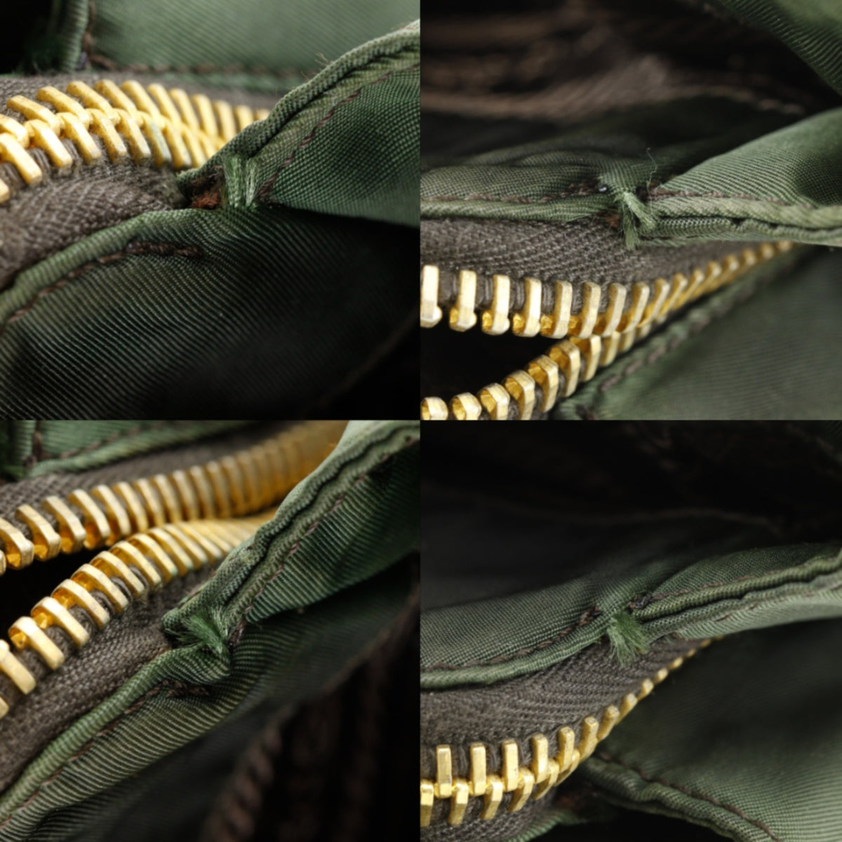 Prada Khaki Nylon Tote Bag (Pre-Owned)