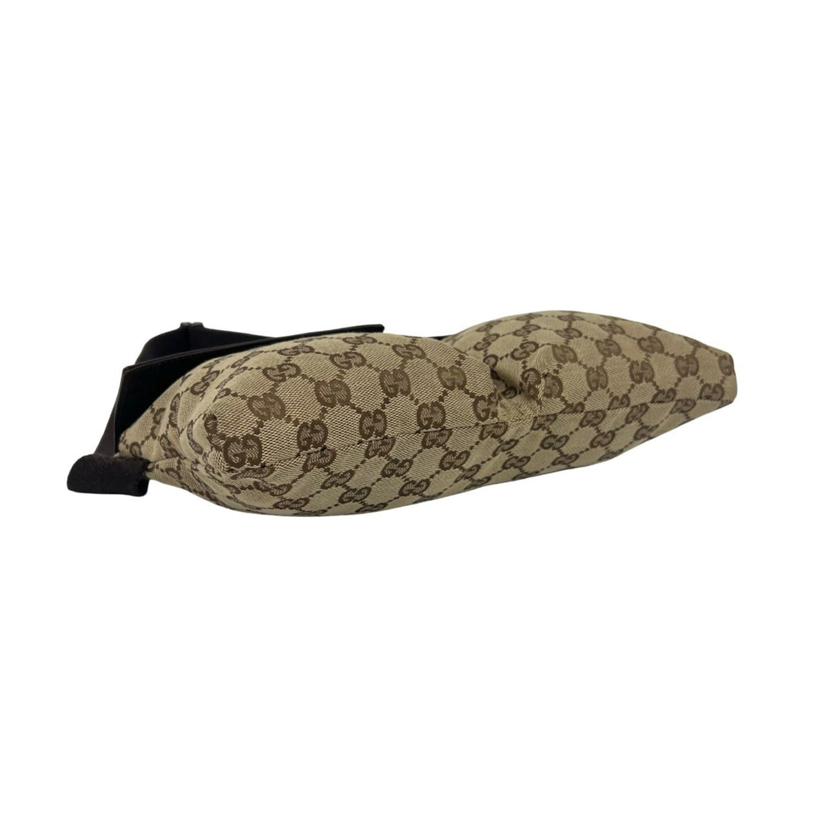 Gucci Brown Canvas Leather Pouch Shoulder Bag Sling Bag (Pre-Owned)