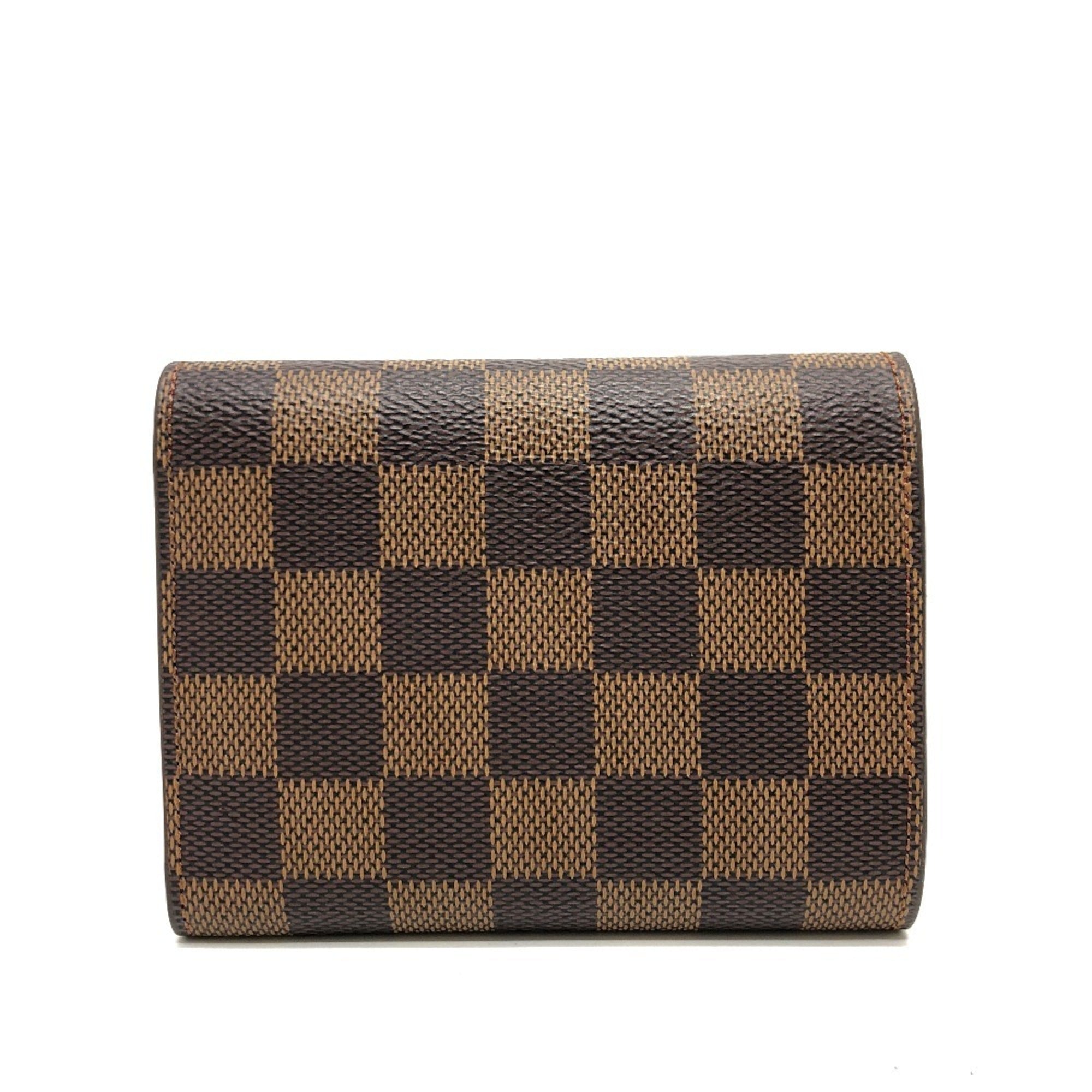 Louis Vuitton Brown Red Color Damier Canvas Coin Purse/Coin Case (Pre-Owned)