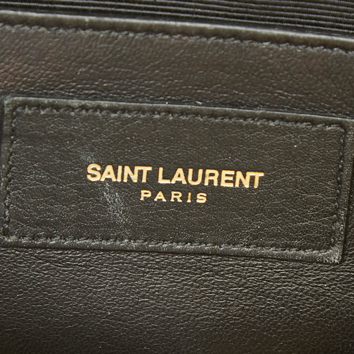 Saint Laurent Gold Leather Handbag Shoulder Bag (Pre-Owned)