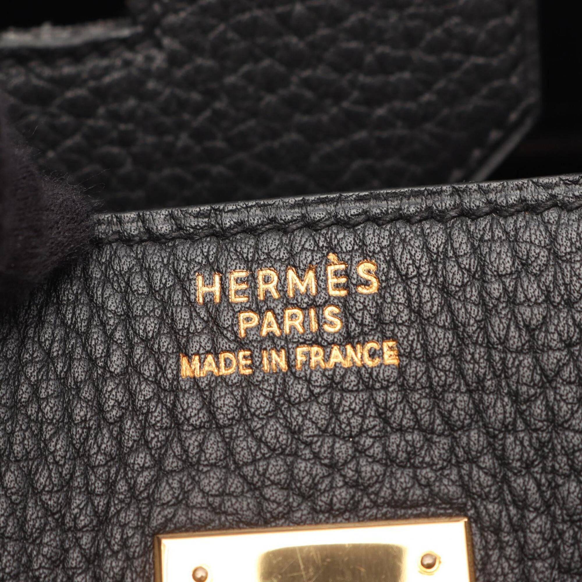 Hermes Black Ardennes Leather Leather Handbag (Pre-Owned)