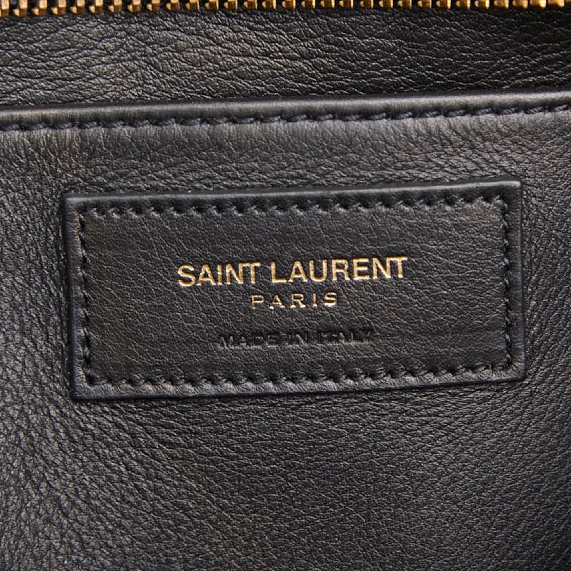 Saint Laurent Black Leather Handbag Shoulder Bag (Pre-Owned)
