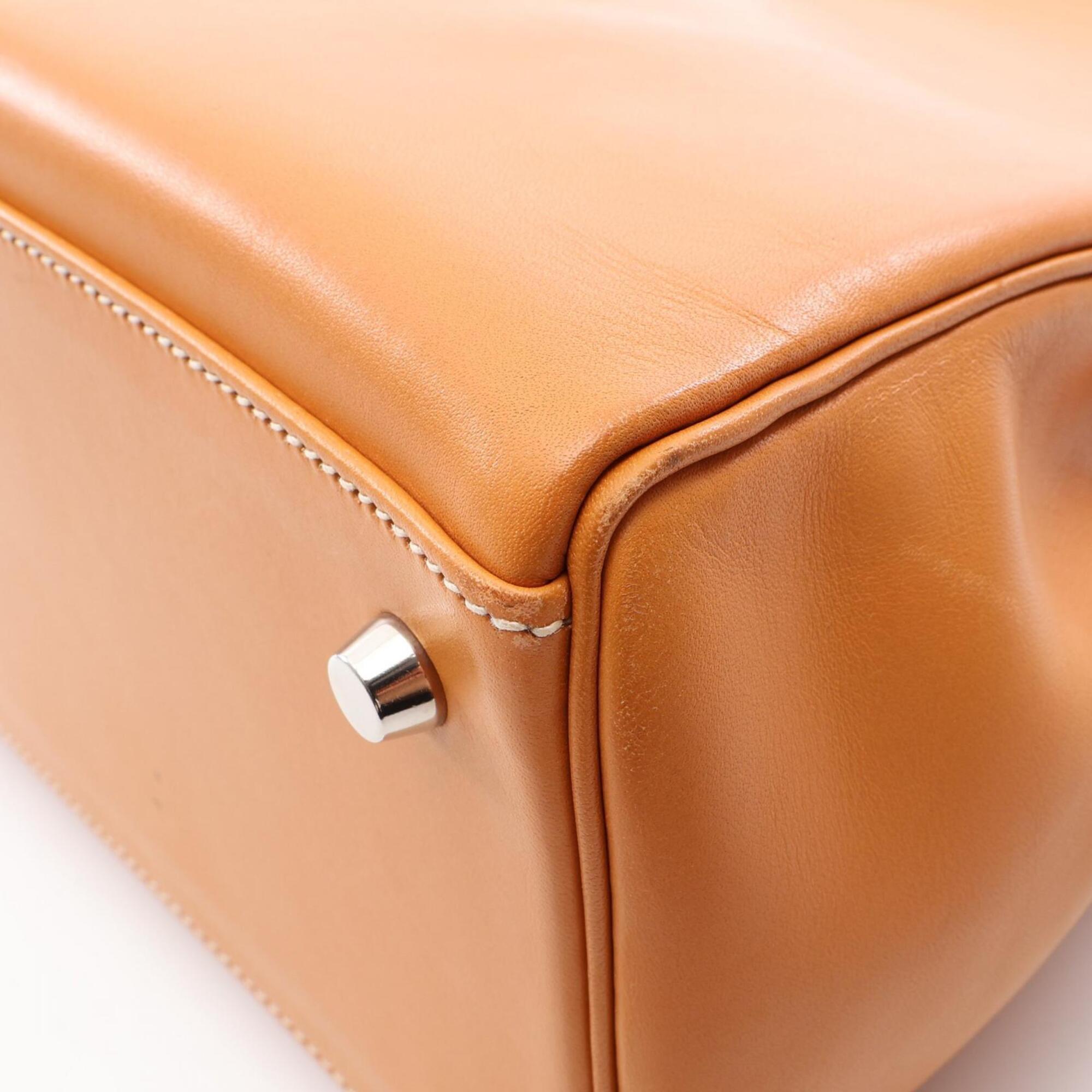 Hermes Brown Natural Chamonix Leather Leather Handbag (Pre-Owned)