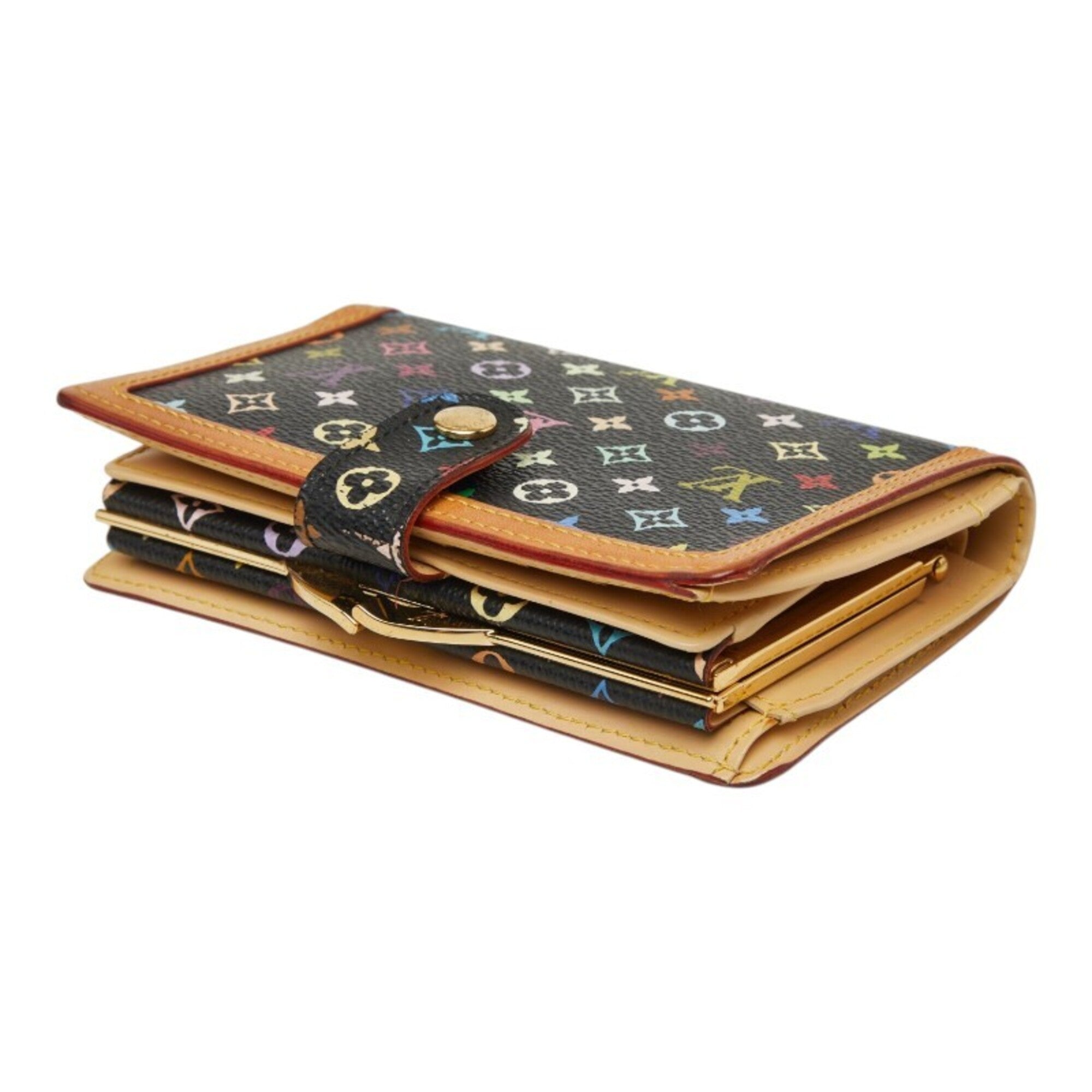 Louis Vuitton Black Multi-Color Pvc Leather Wallet (Bi-Fold) (Pre-Owned)