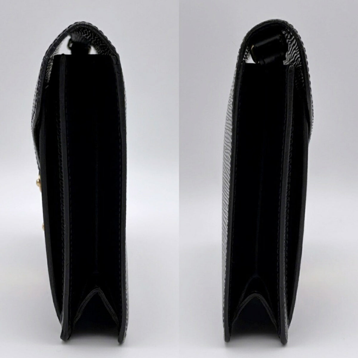 Louis Vuitton Noir Epi Leather Clutch Bag Pochette (Pre-Owned)