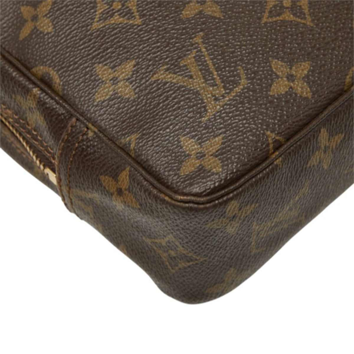 Louis Vuitton Brown Pvc Clutch Bag Pouch (Pre-Owned)