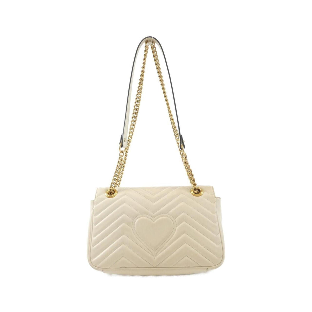 Gucci Off-White Quilting Leather Shoulder Bag (Pre-Owned)