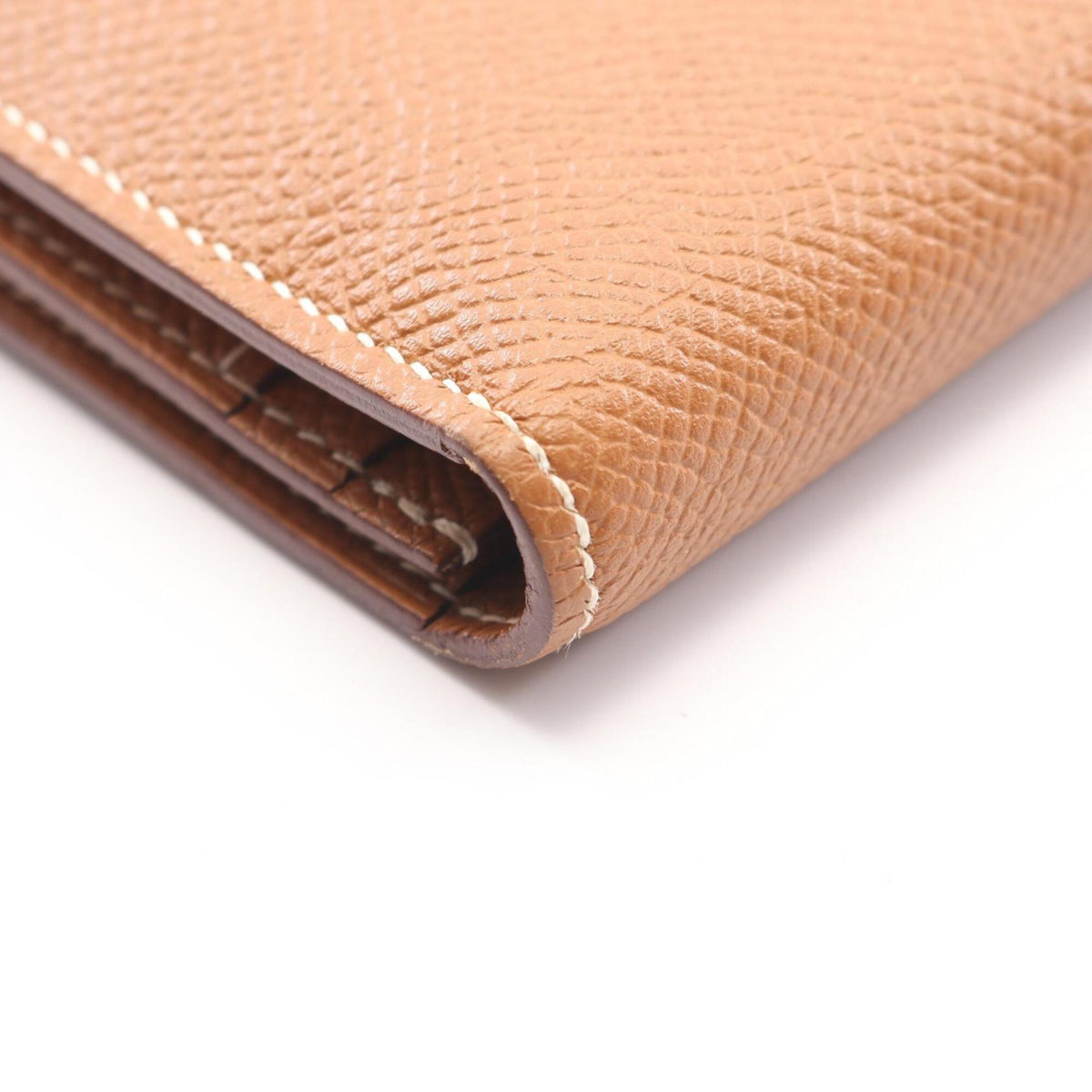 Hermes Brown Epsom Leather Long Wallet (Bi-Fold) (Pre-Owned)