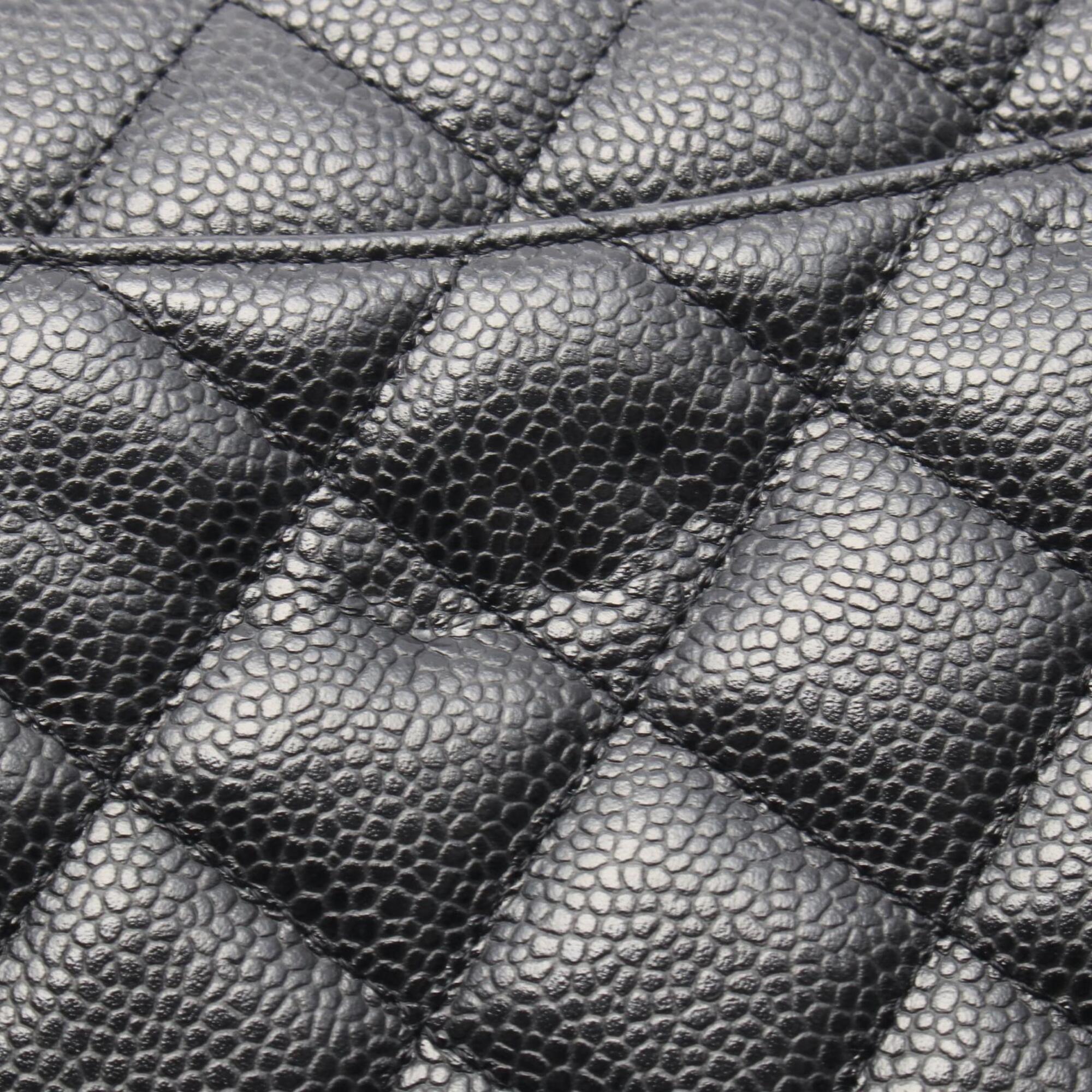 Chanel Black Grained Calfskin Handbag Shoulder Bag (Pre-Owned)