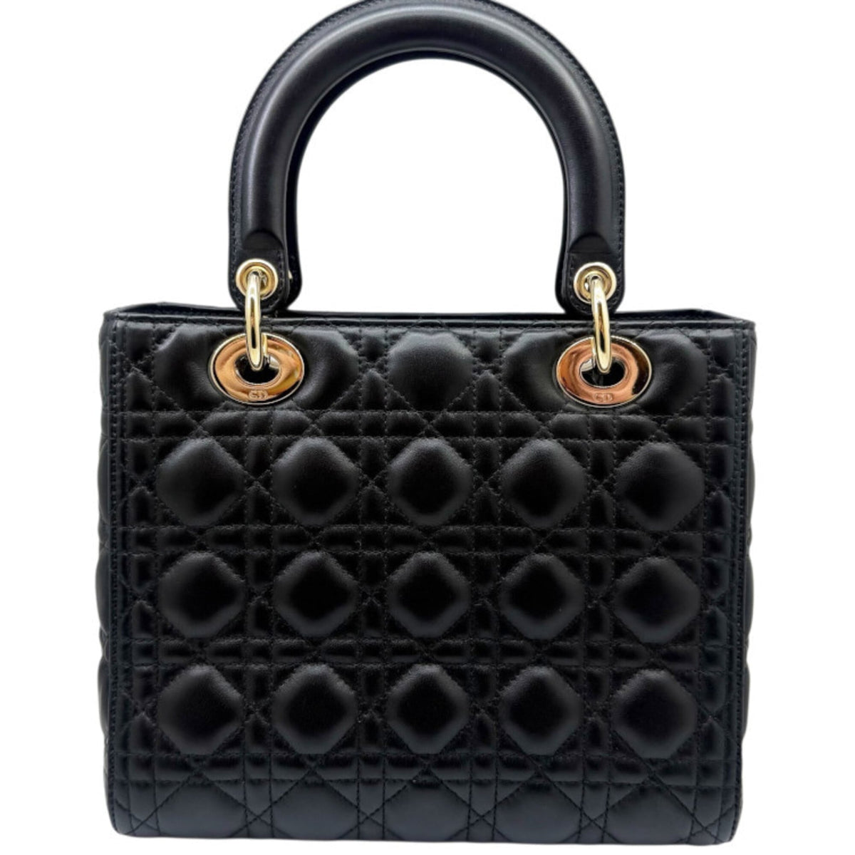 Christian Dior Black Leather Handbag Shoulder Bag (Pre-Owned)