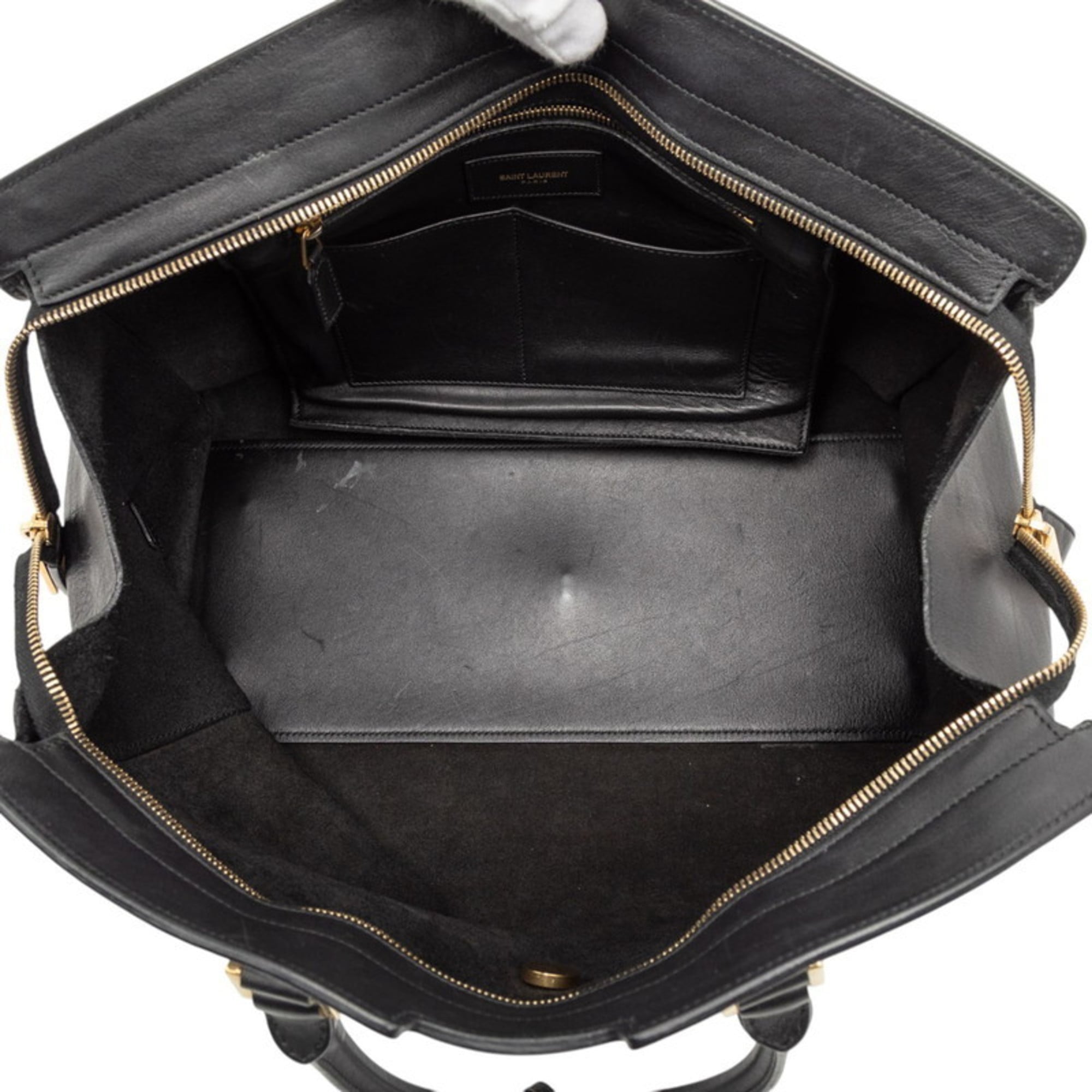 Saint Laurent Black Leather Handbag (Pre-Owned)