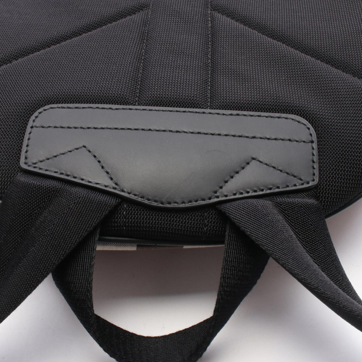 Burberry Beige Black Multi-Color Canvas Leather Backpack Handbag (Pre-Owned)