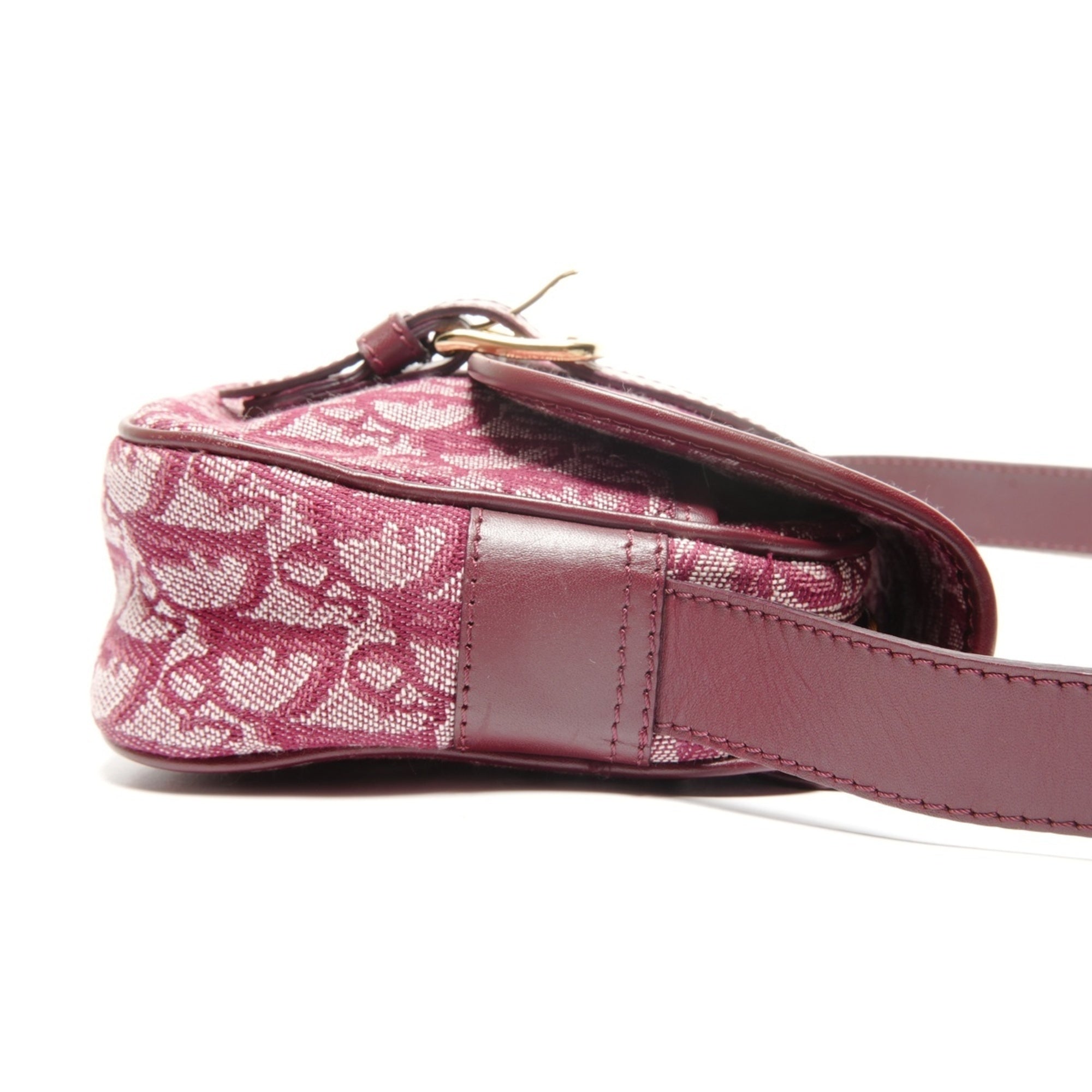 Christian Dior Trotter Red Color Canvas Shoulder Bag (Pre-Owned)