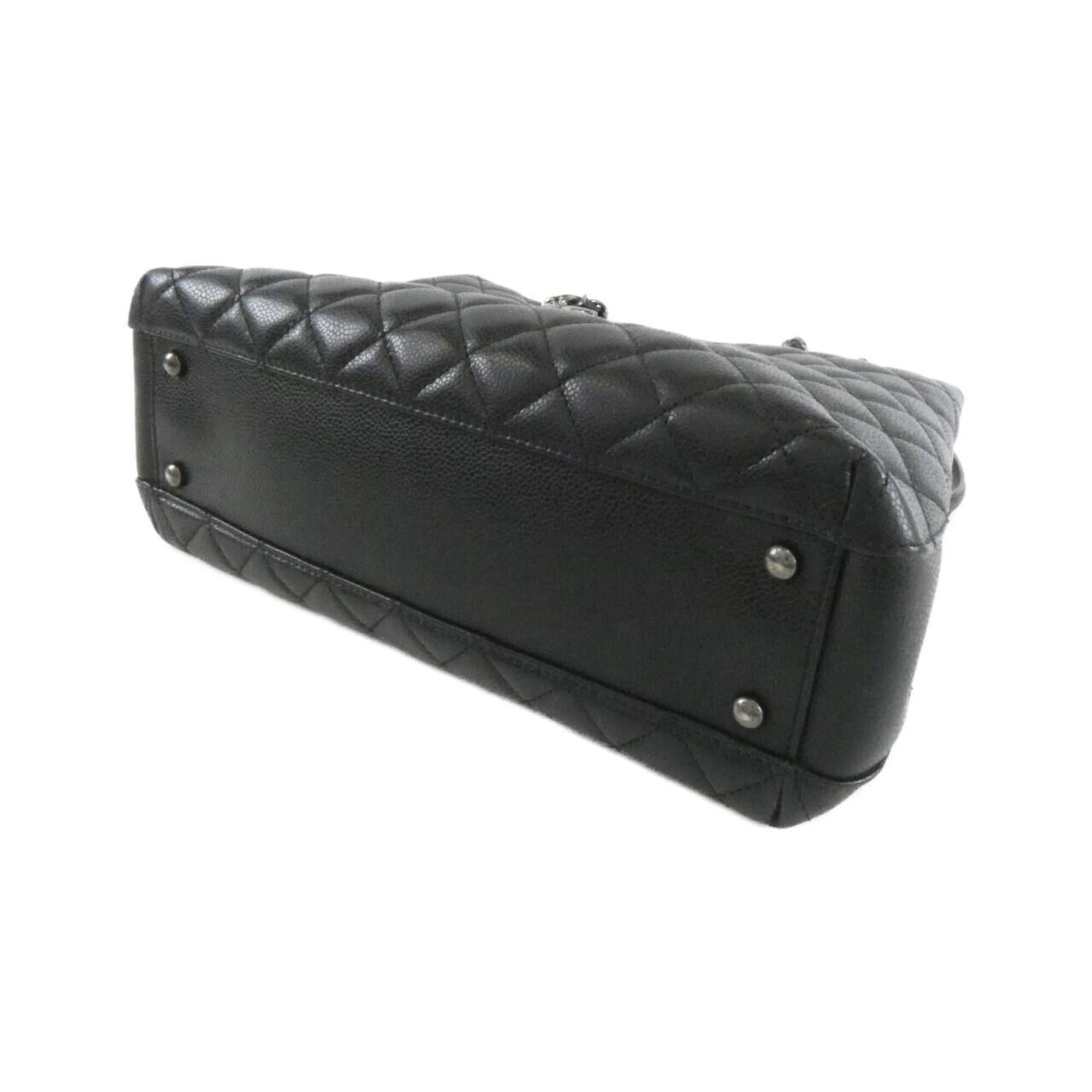 Chanel Black Grained Calfskin Shoulder Bag (Pre-Owned)