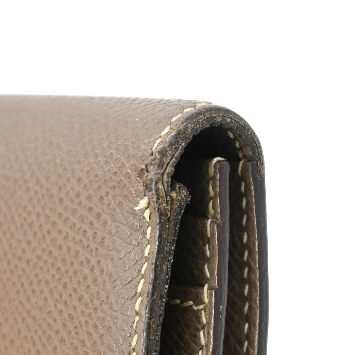 Hermes Grayish Epsom Leather Coin Purse/Coin Case (Pre-Owned)