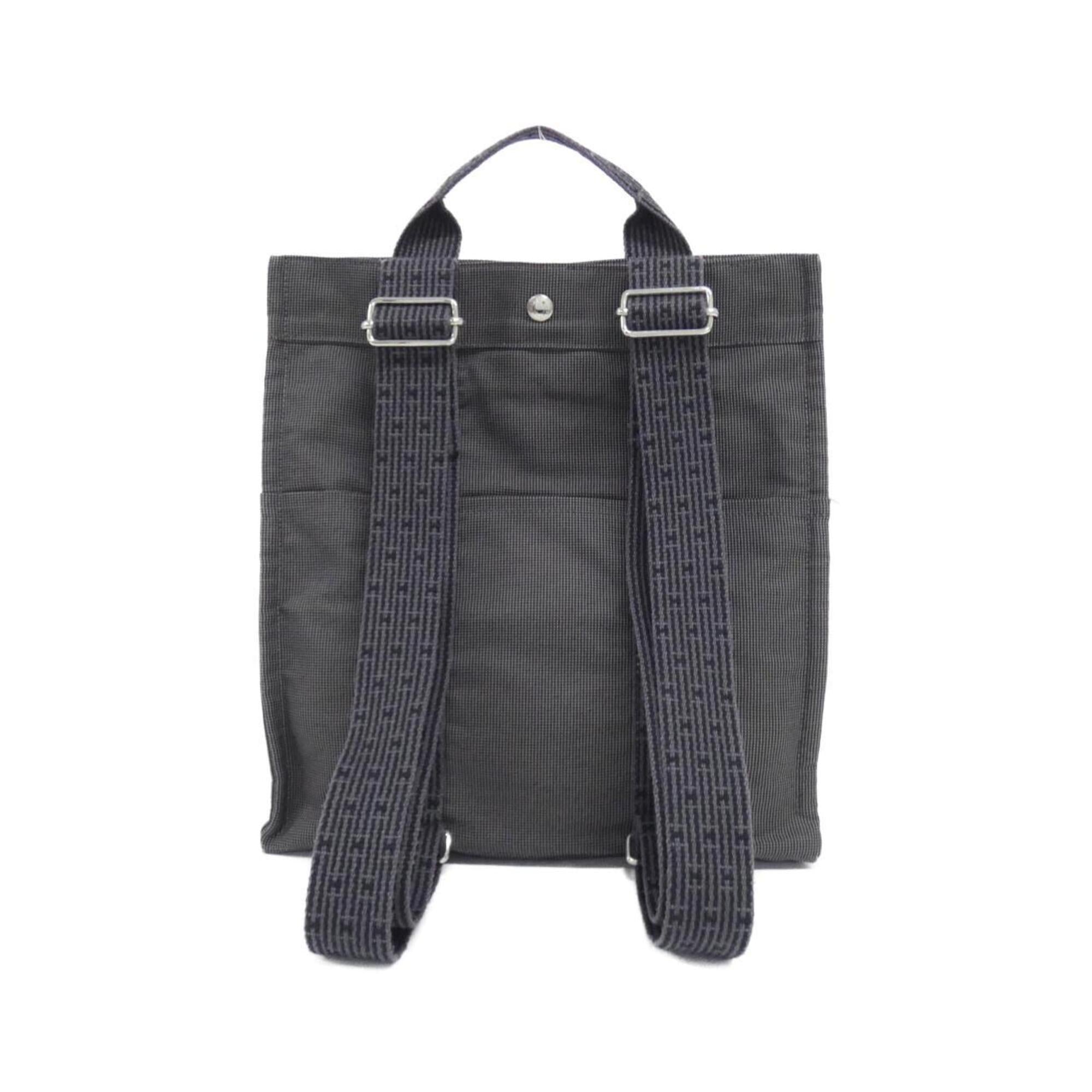 Hermes Black Canvas Backpack (Pre-Owned)