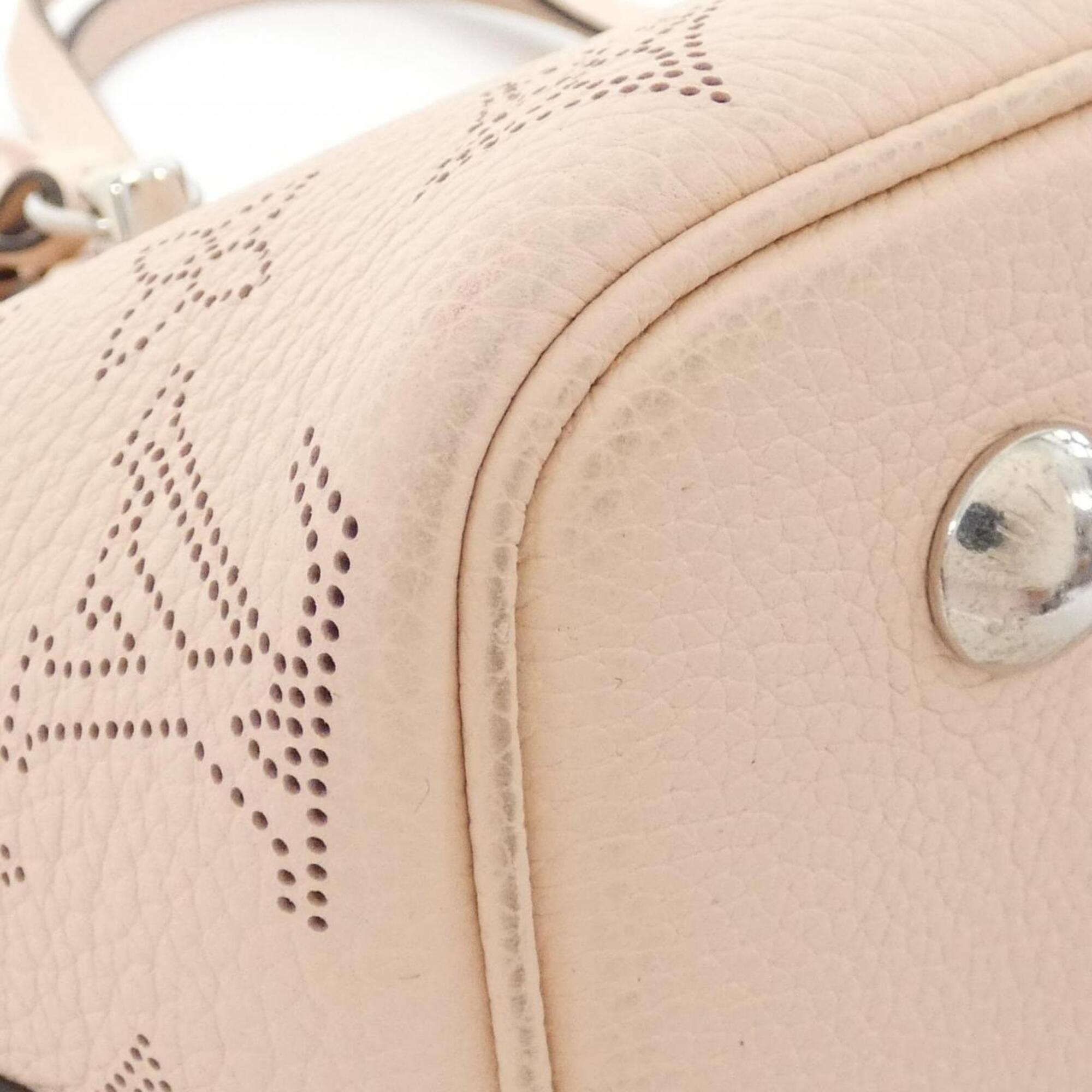 Louis Vuitton Beige Pink Blossom Rose Leather Handbag (Pre-Owned)