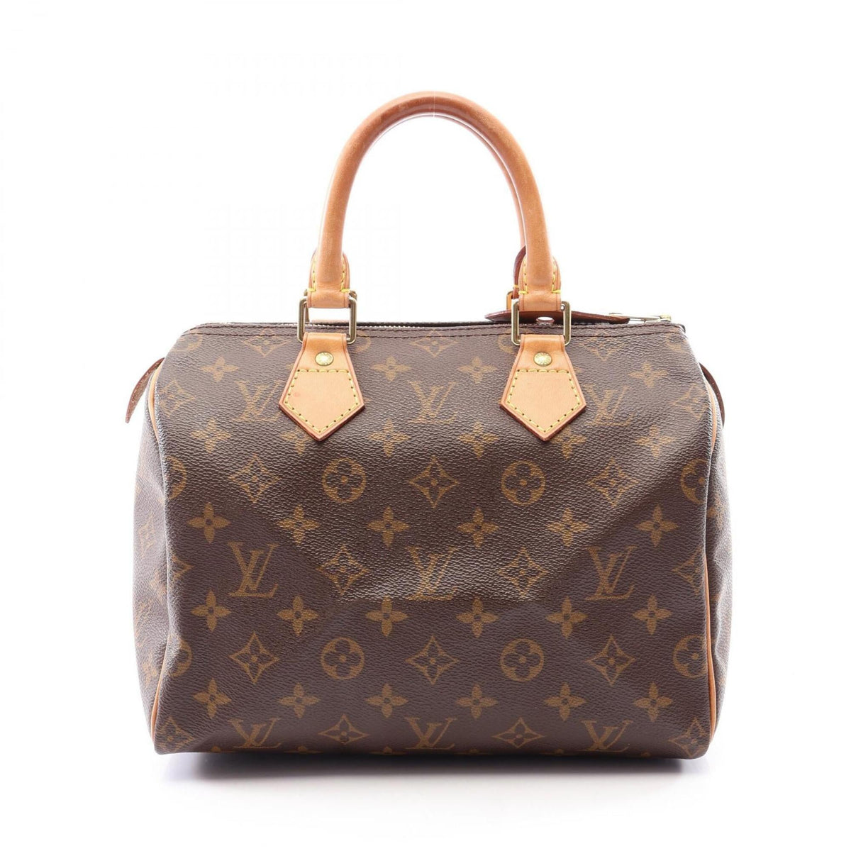 Louis Vuitton Brown Coated Canvas Leather Monogram Handbag (Pre-Owned)