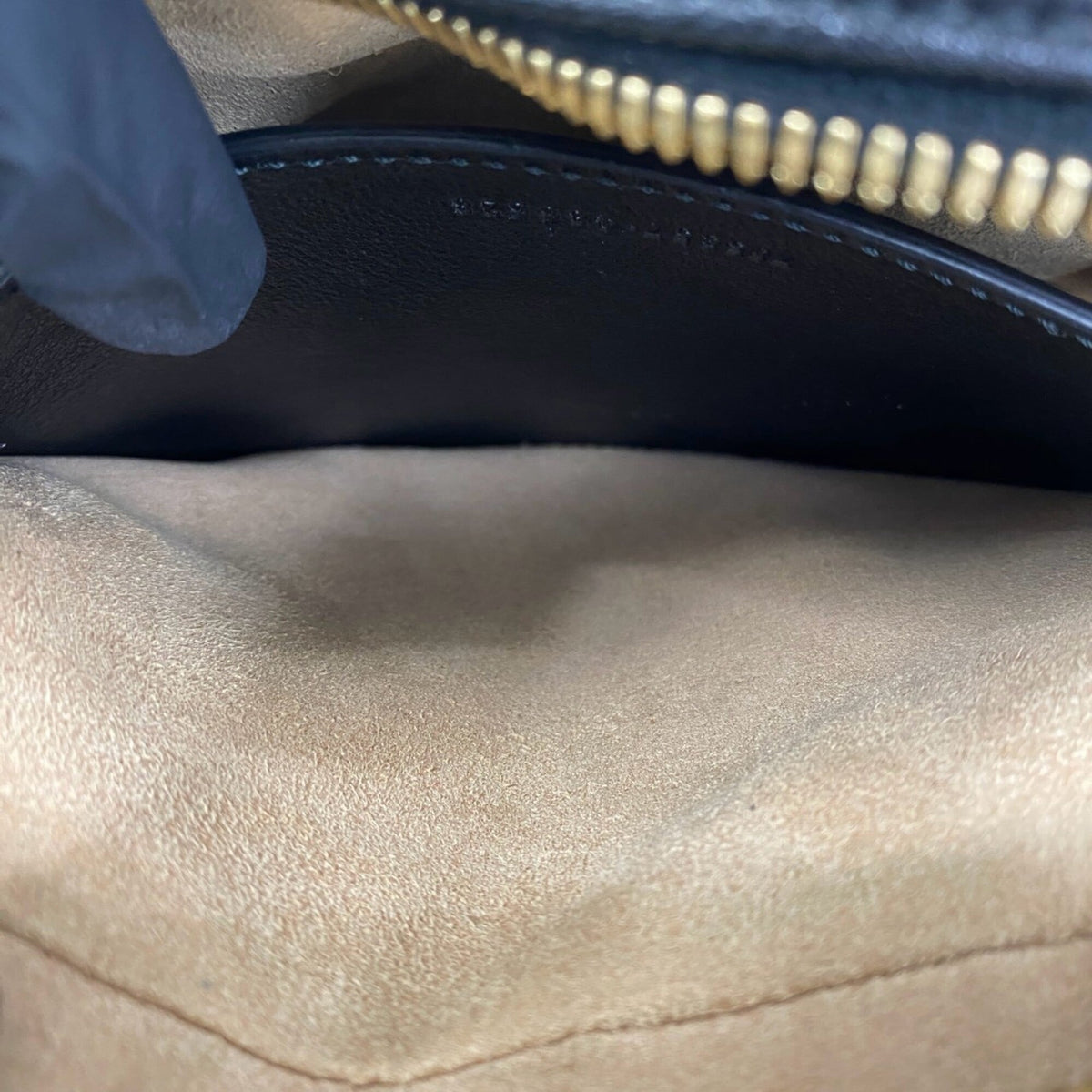 Gucci Black Brown Canvas Leather Pochette Shoulder Bag (Pre-Owned)