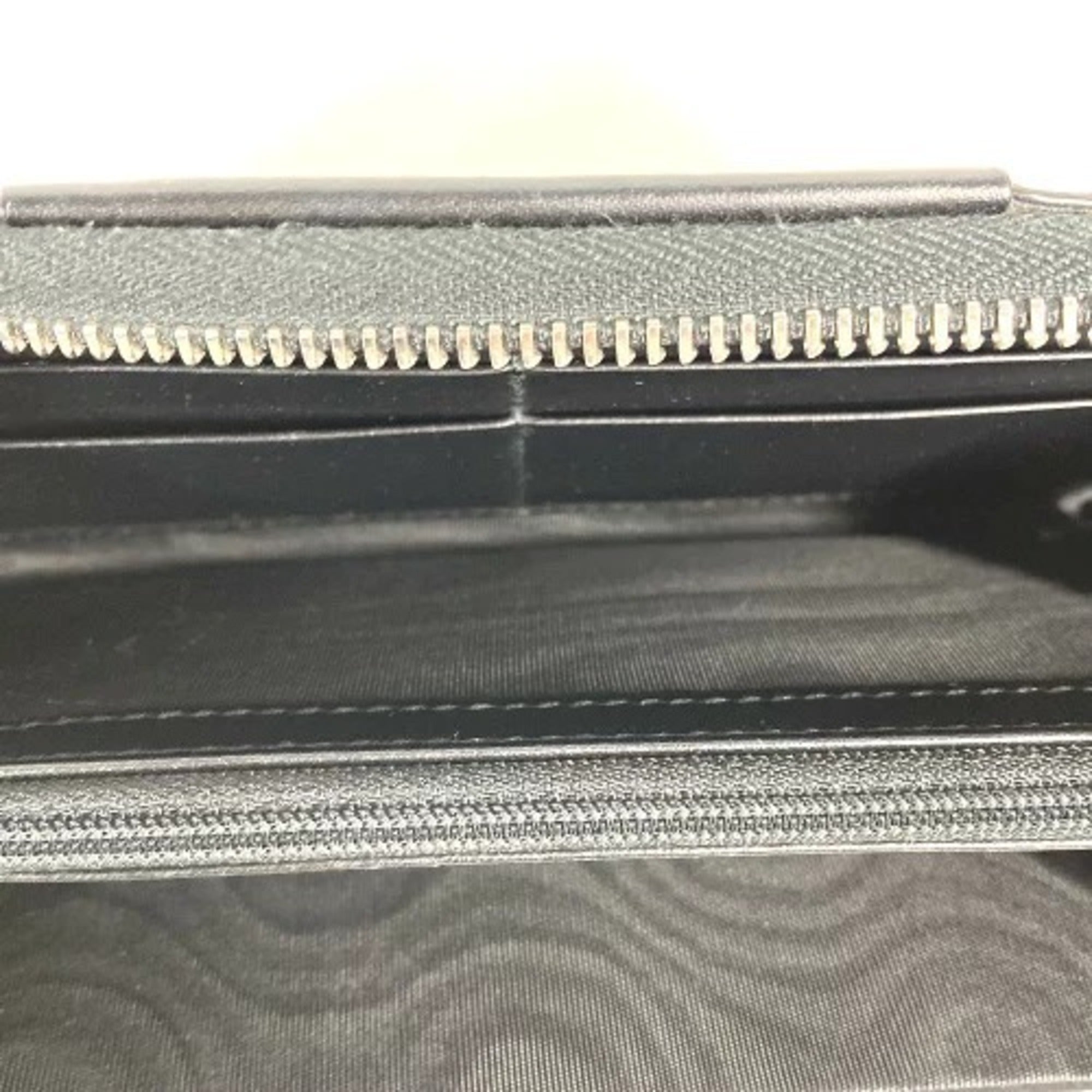 Gucci Beige Black Pvc Leather Long Wallet (Bi-Fold) (Pre-Owned)