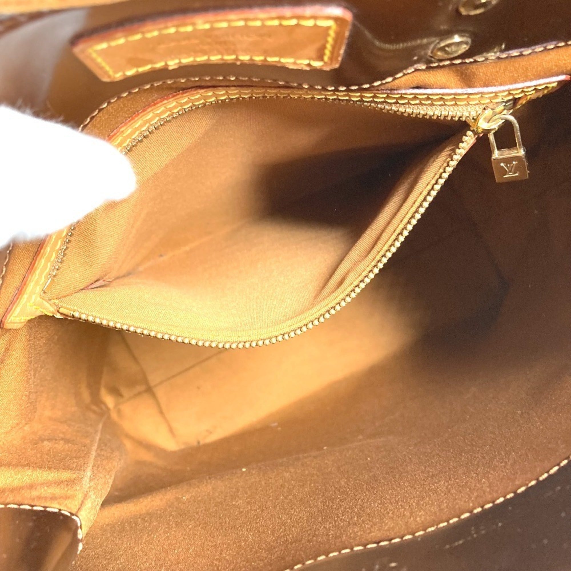 Louis Vuitton Bronze Brown Monogram Vernis Handbag Tote Bag (Pre-Owned)