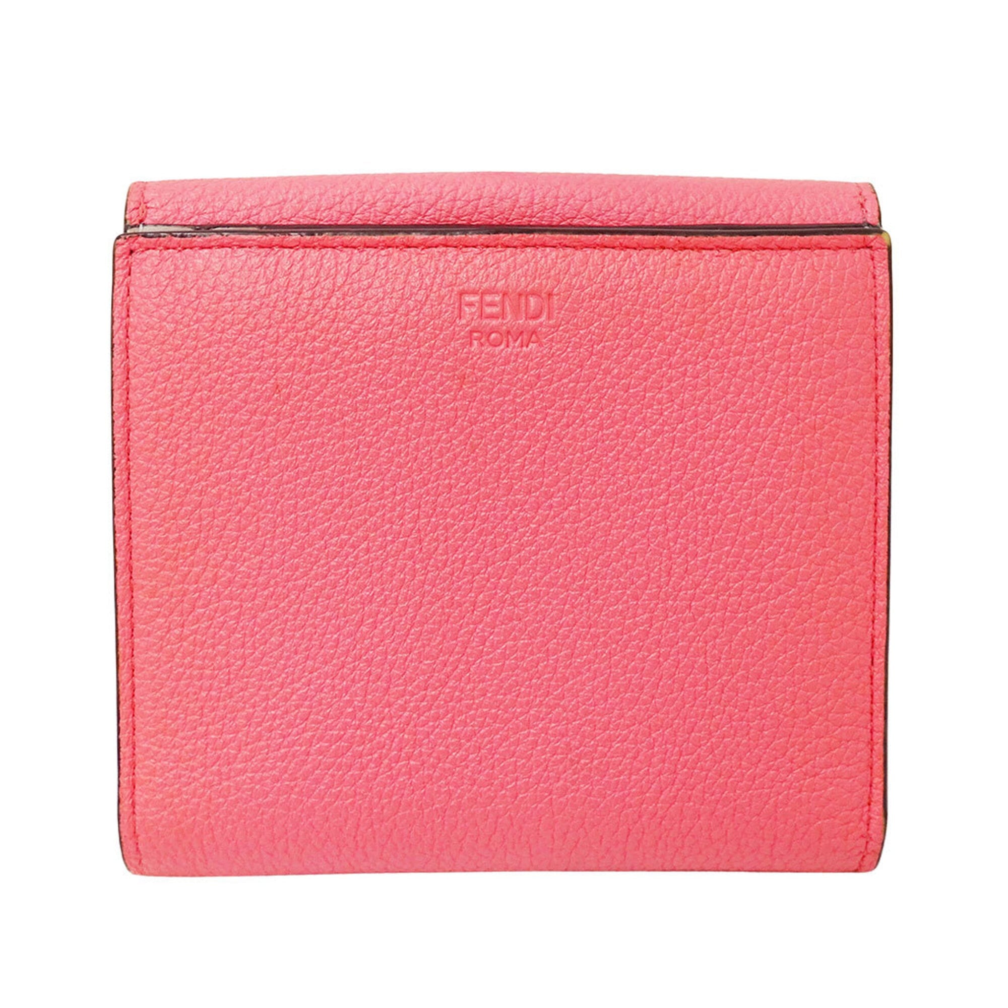 Fendi Pink Leather Wallet (Bi-Fold) (Pre-Owned)