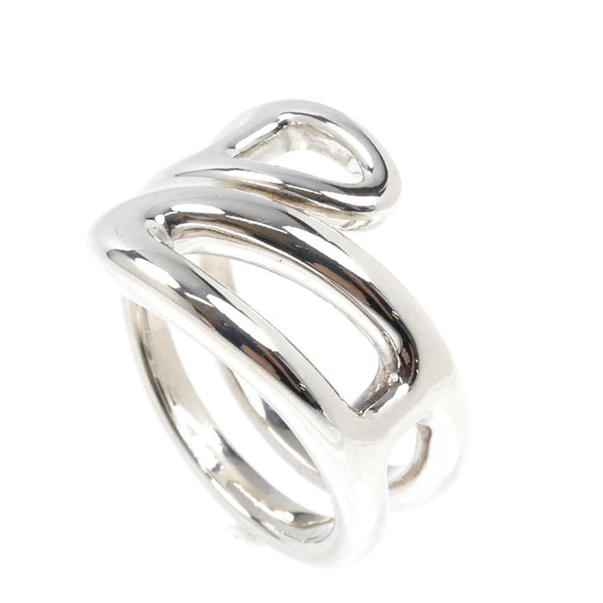 Hermes Silver 925 Band Ring (Pre-Owned)