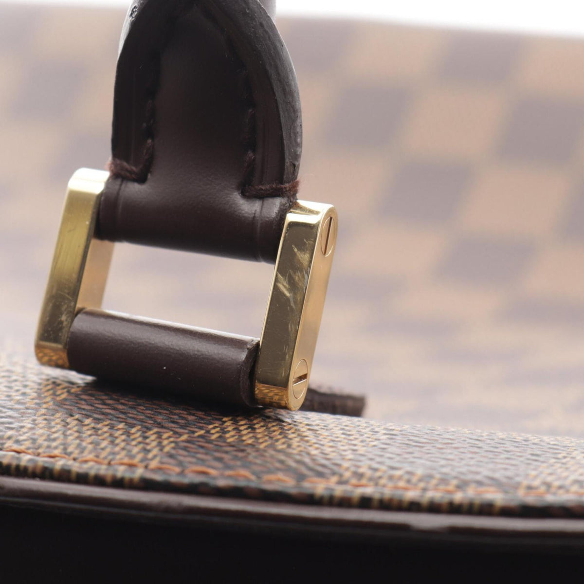 Louis Vuitton Brown Coated Canvas Leather Handbag (Pre-Owned)