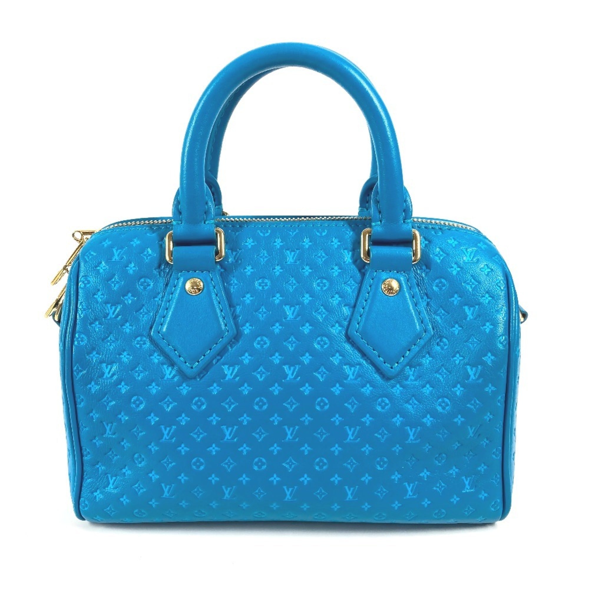 Louis Vuitton Blue Leather Handbag Shoulder Bag (Pre-Owned)