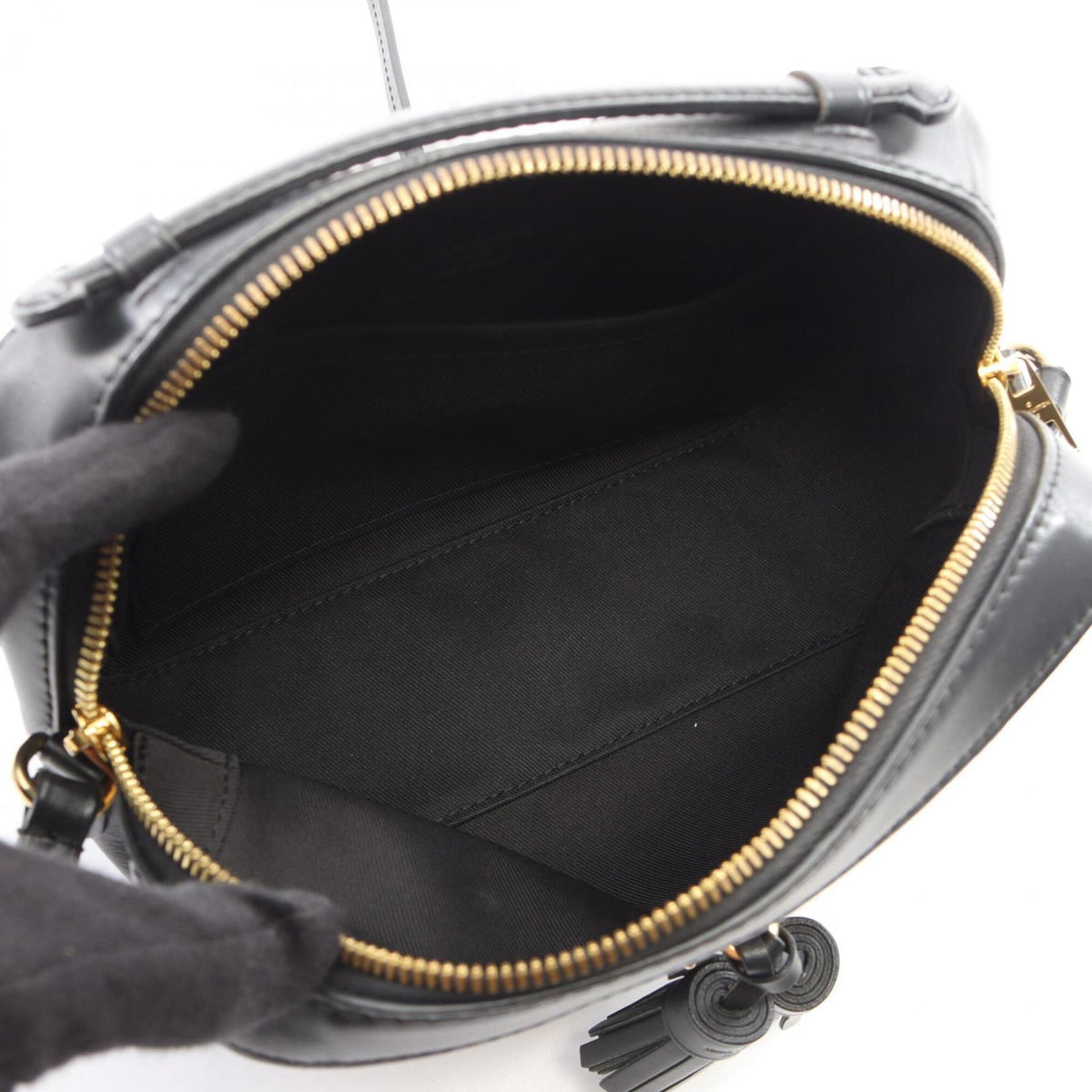 Louis Vuitton Black Brown Pvc Coated Canvas Leather Handbag Shoulder Bag (Pre-Owned)