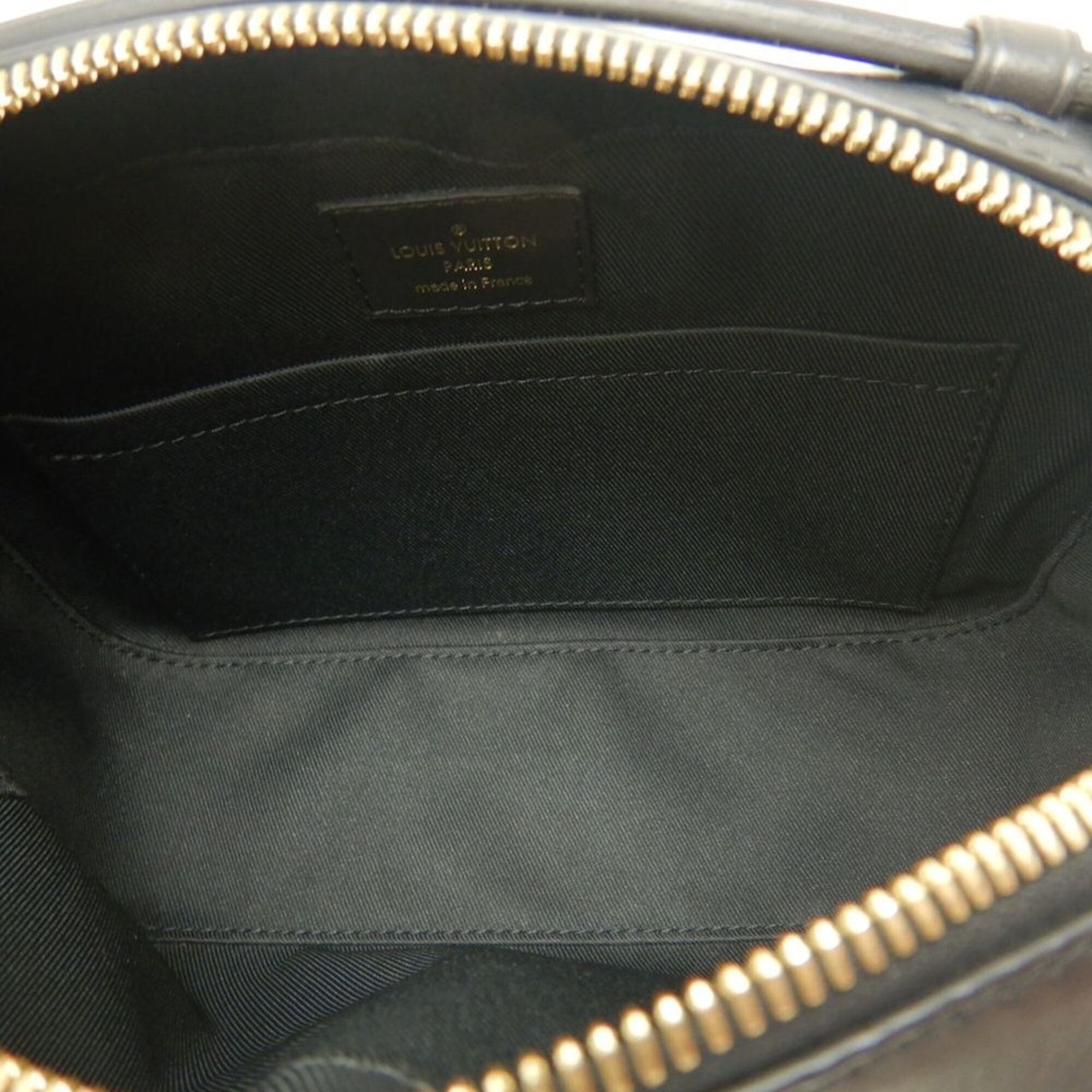 Louis Vuitton Noir Coated Canvas Leather Shoulder Bag (Pre-Owned)