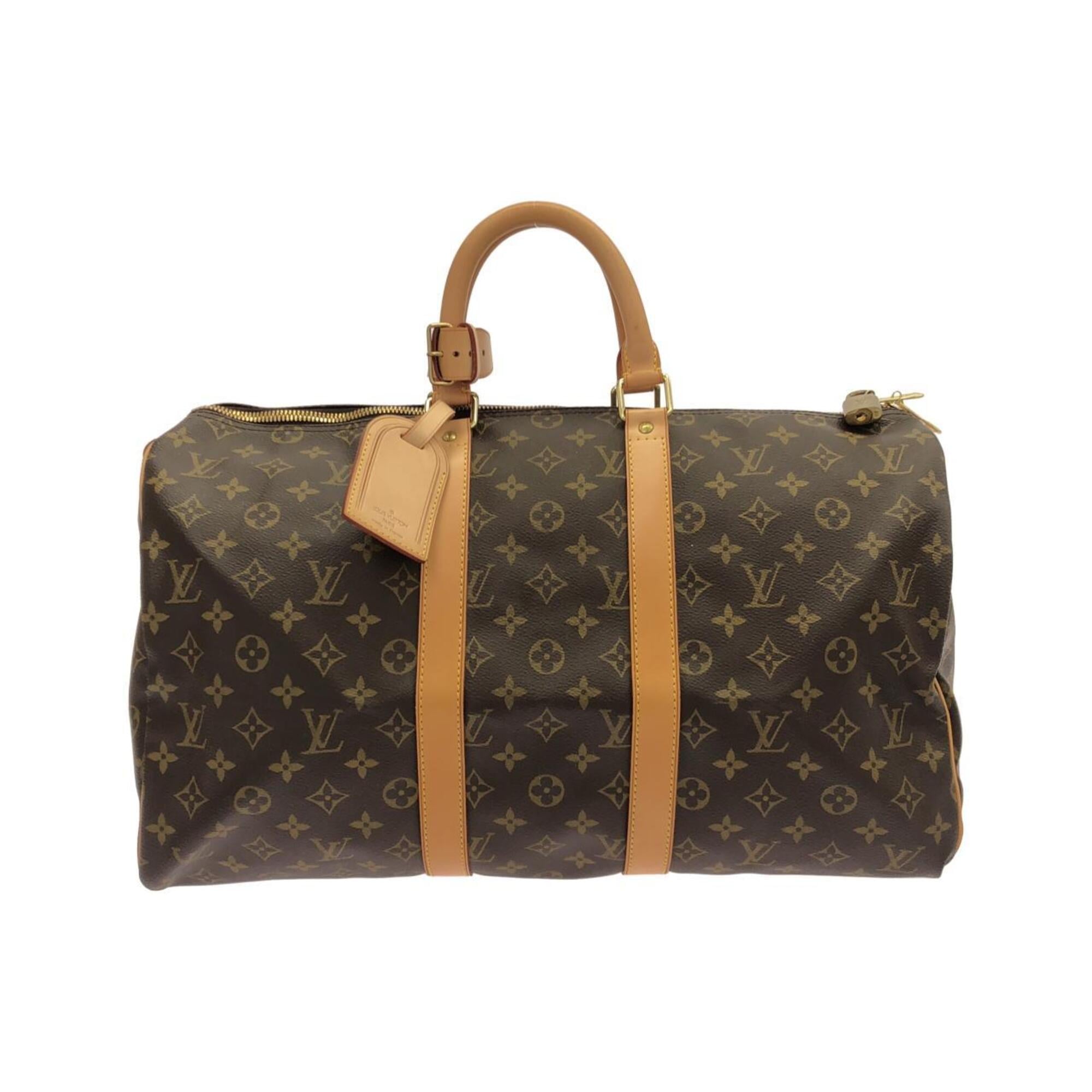 Louis Vuitton Marron Coated Canvas Boston Bag (Pre-Owned)