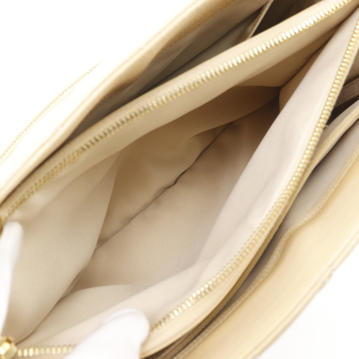 Chanel Beige Grained Calfskin Tote Bag (Pre-Owned)