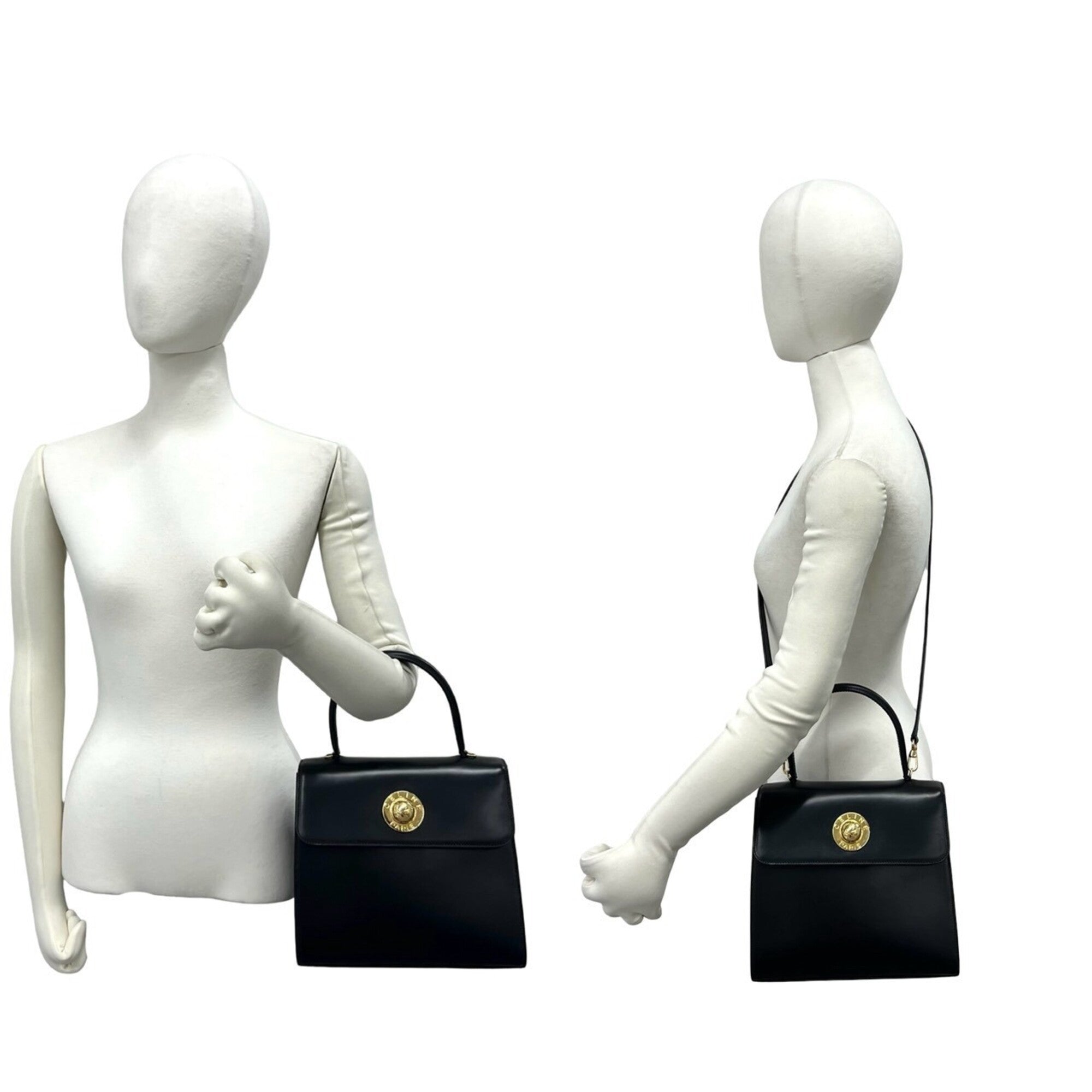Celine Black Leather Shoulder Bag (Pre-Owned)