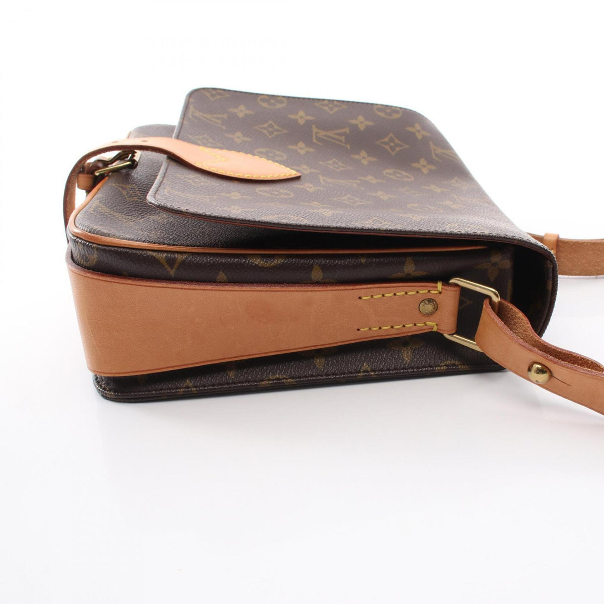 Louis Vuitton Brown Monogram Coated Canvas Leather Handbag Shoulder Bag (Pre-Owned)