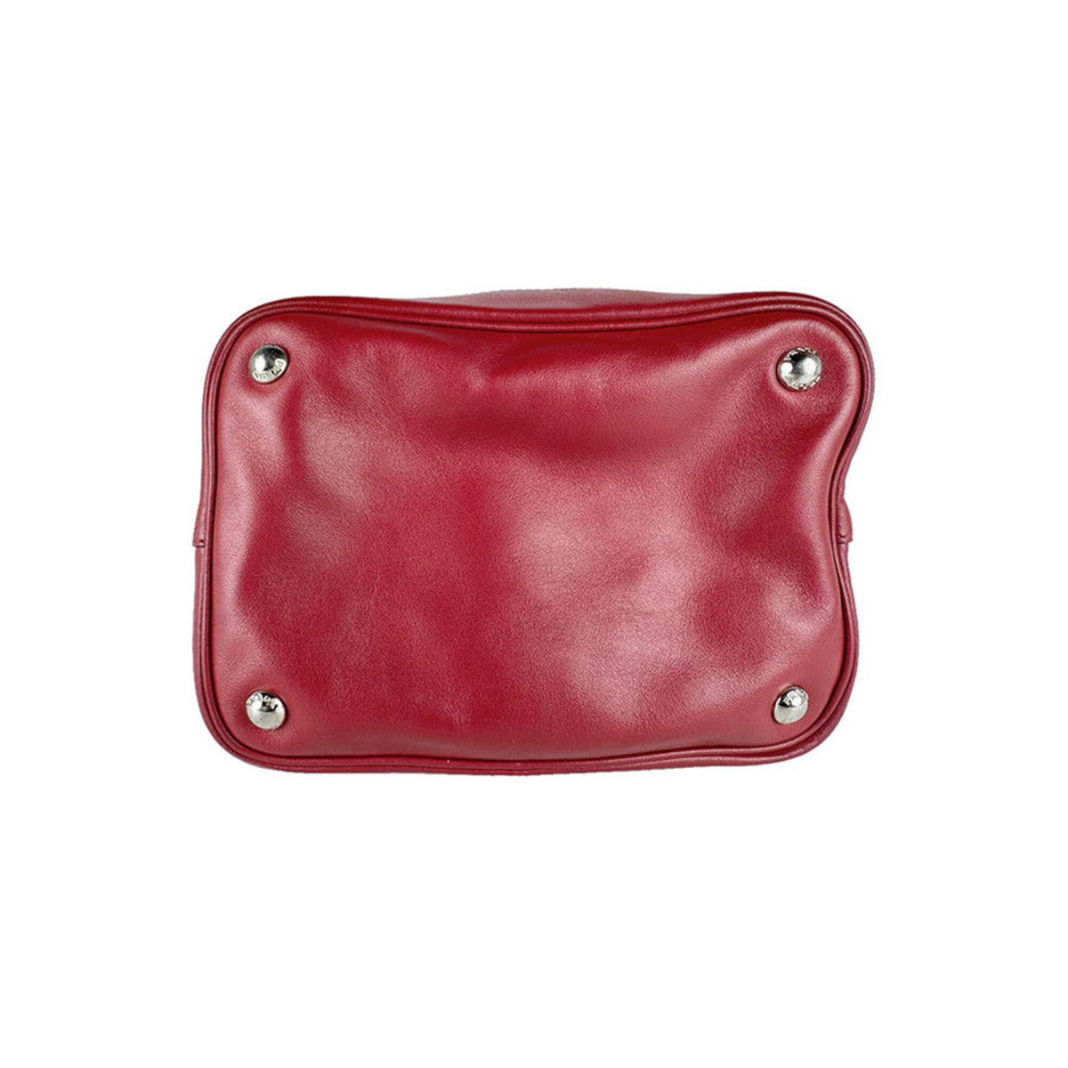 Prada Red Color Leather Shoulder Bag (Pre-Owned)
